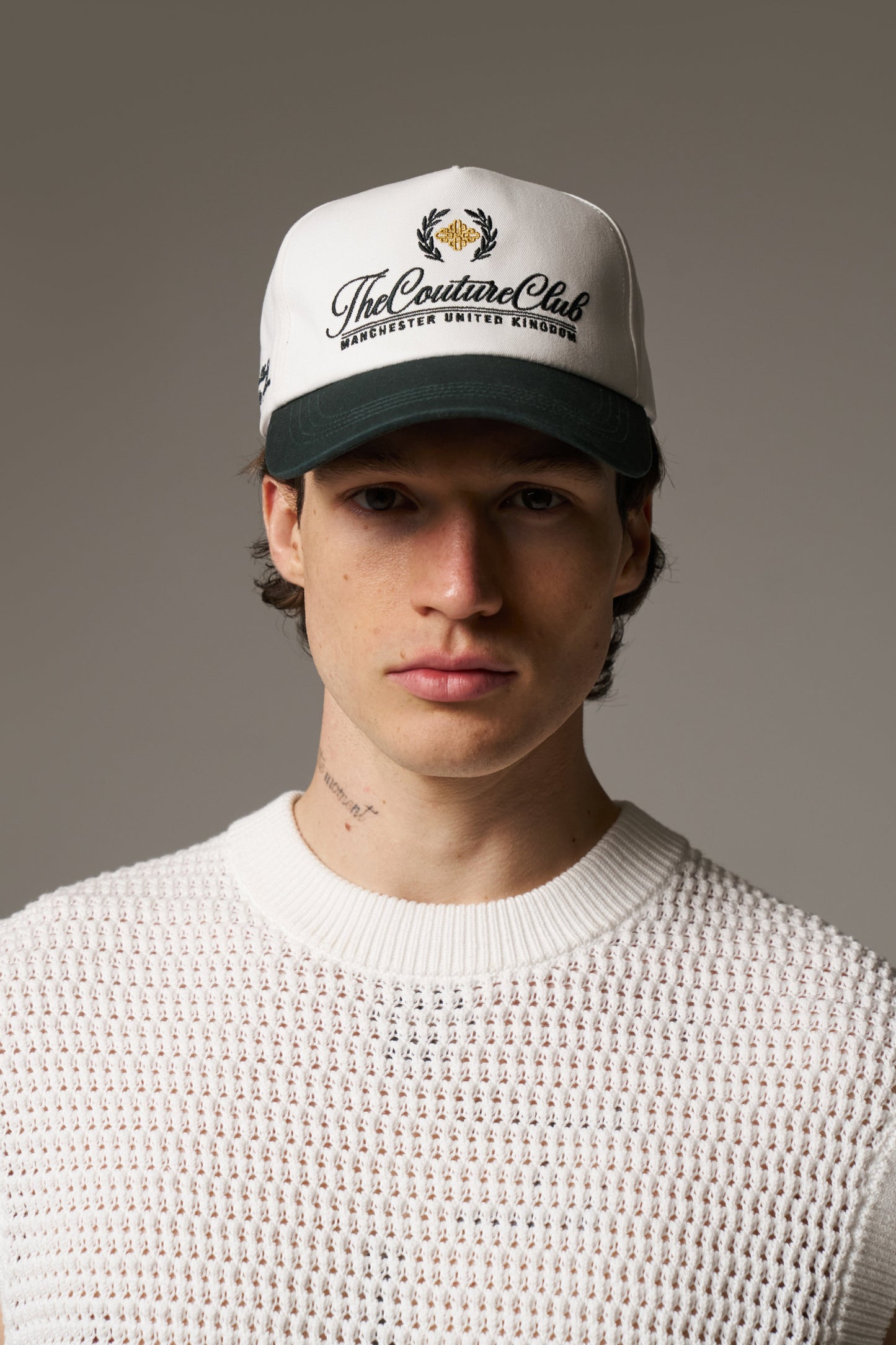 LAUREL EMBROIDERY CAP - FOREST GREEN