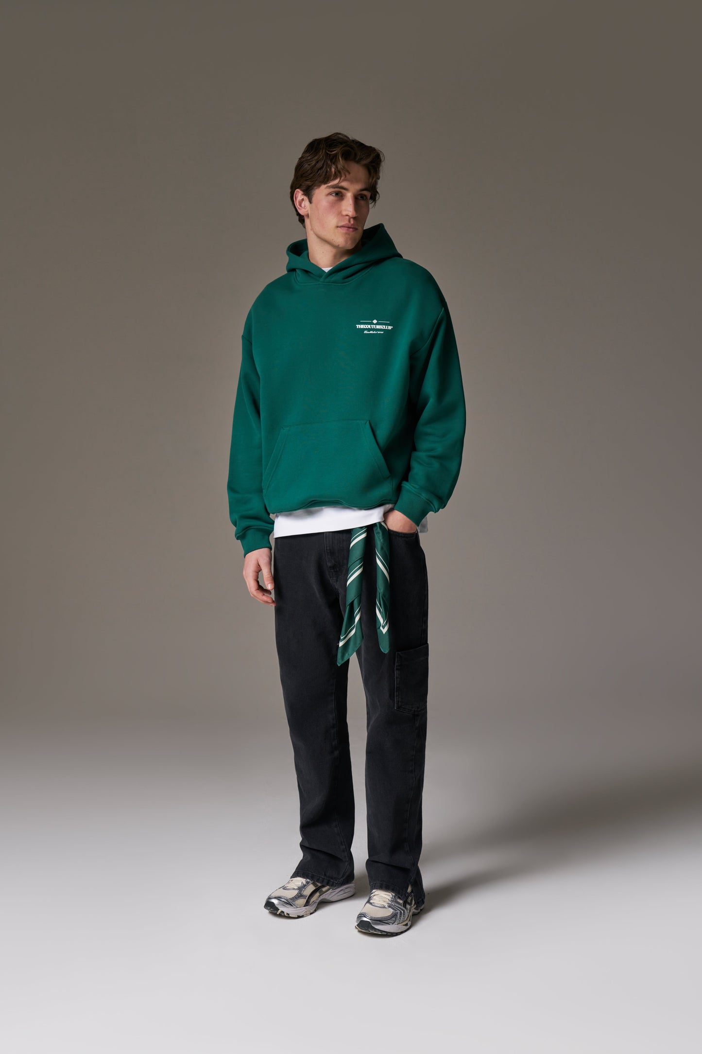 COPYRIGHT MULTI GRAPHIC HOODIE - GREEN