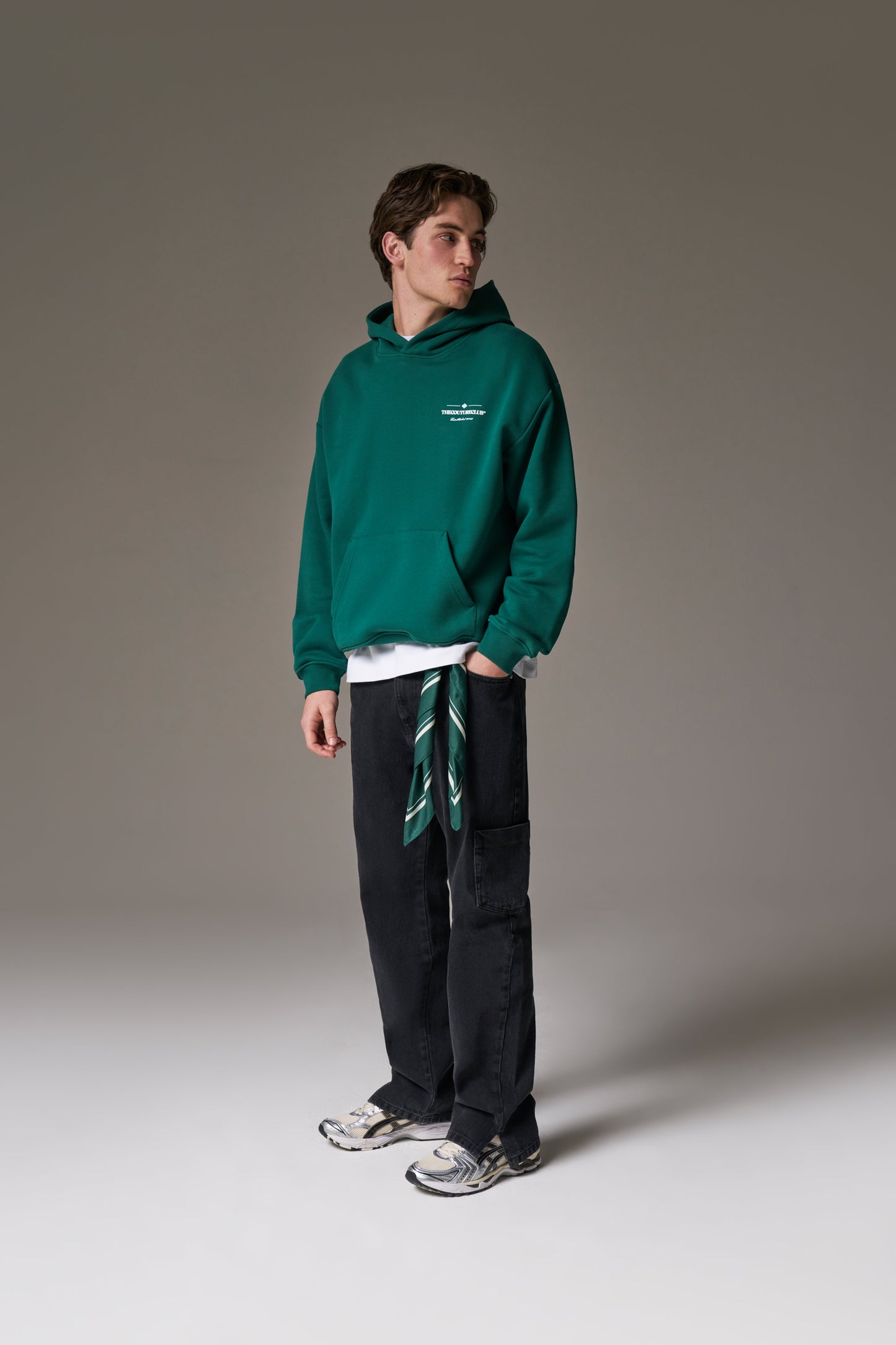 COPYRIGHT MULTI GRAPHIC HOODIE - GREEN