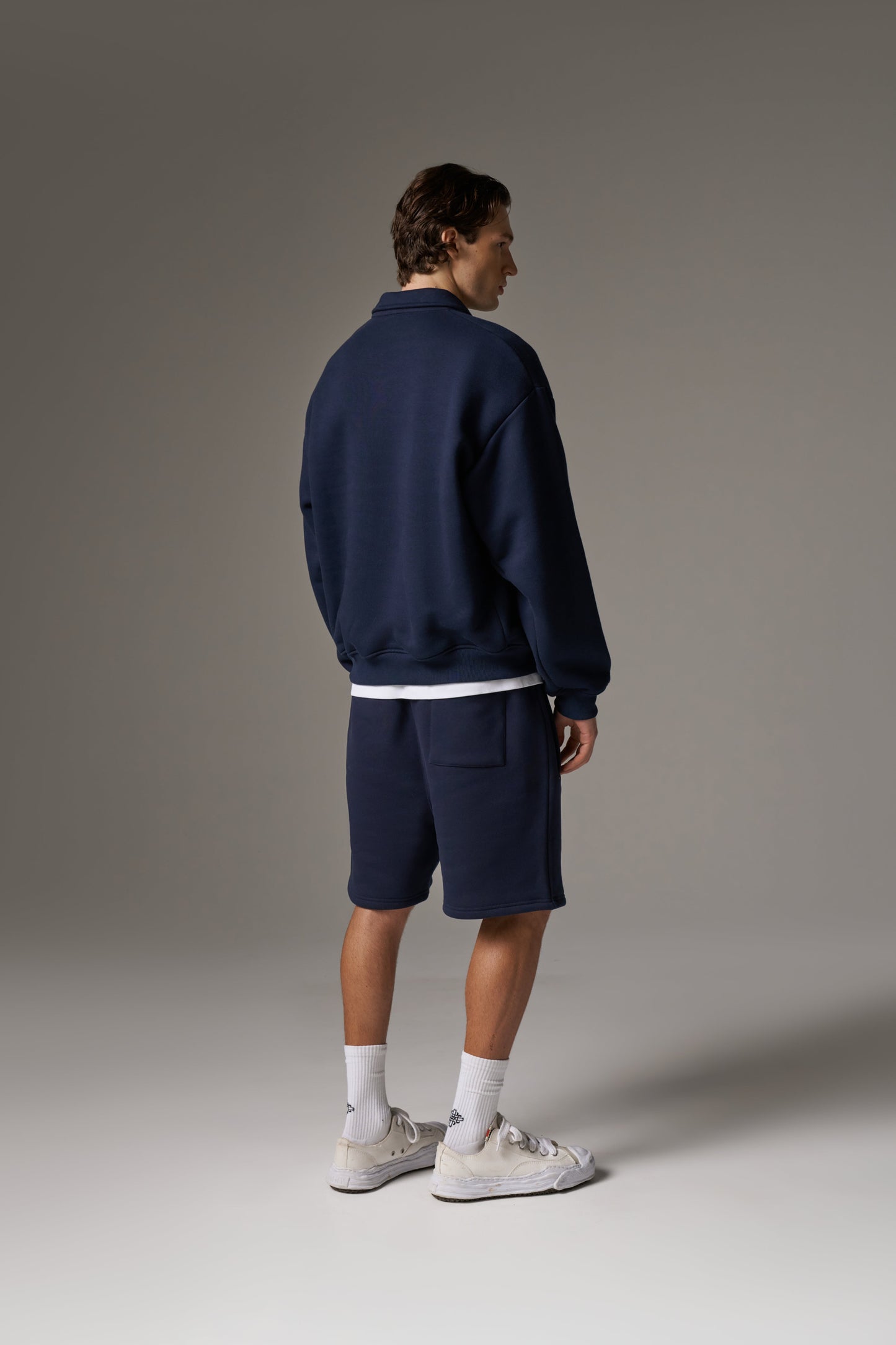HEAVYWEIGHT MONOGRAM SHORTS - NAVY