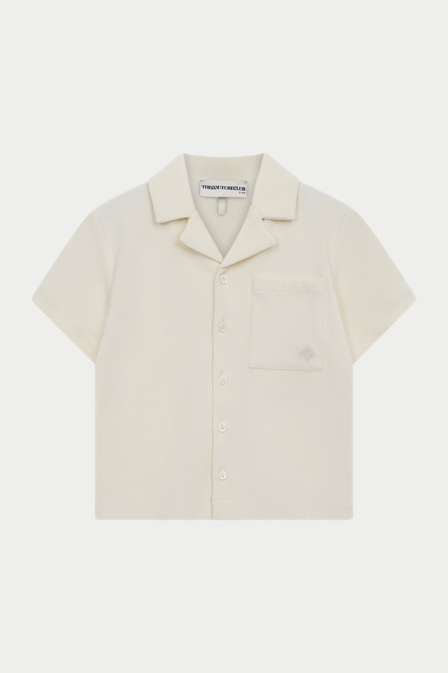 JUNIOR RIB BUTTON THROUGH SHIRT - STONE