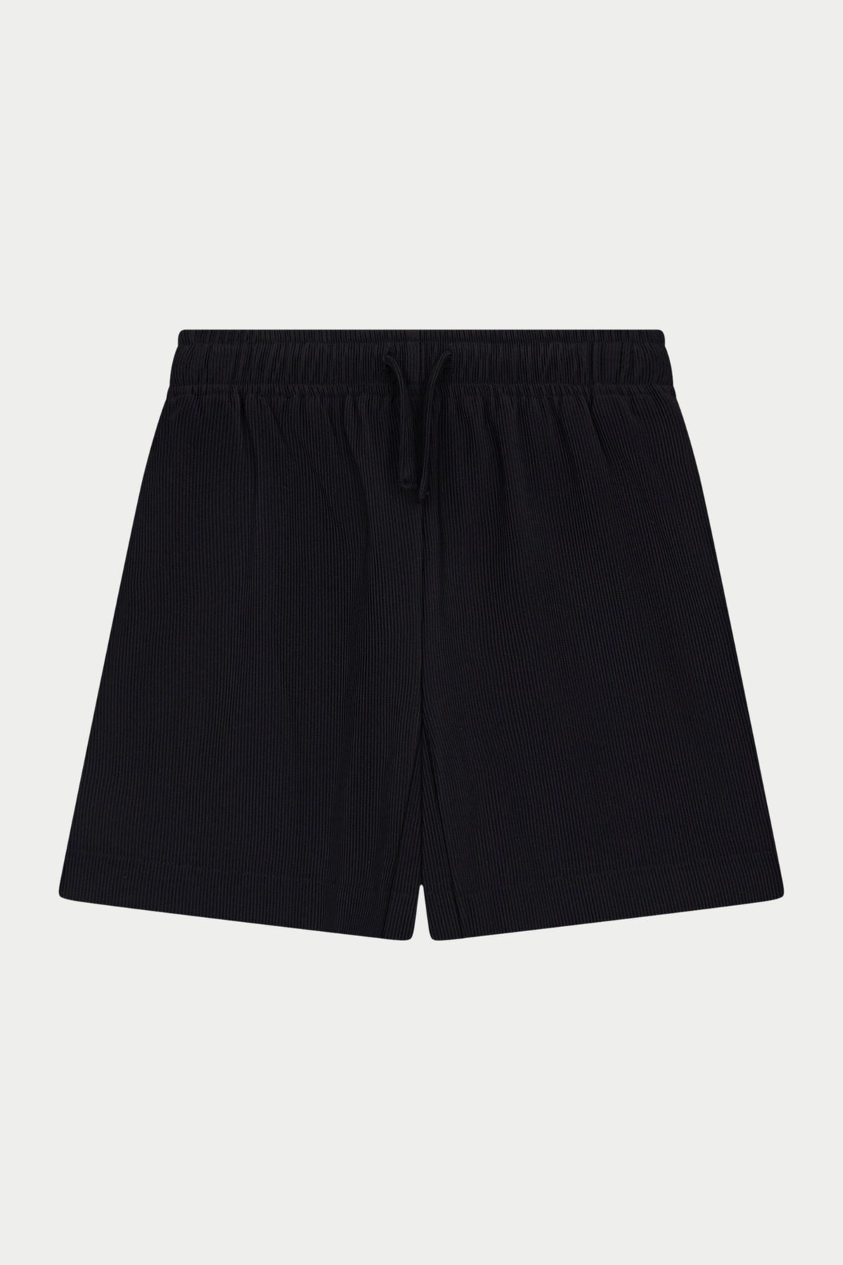 JUNIOR RIBBED SHORTS - BLACK
