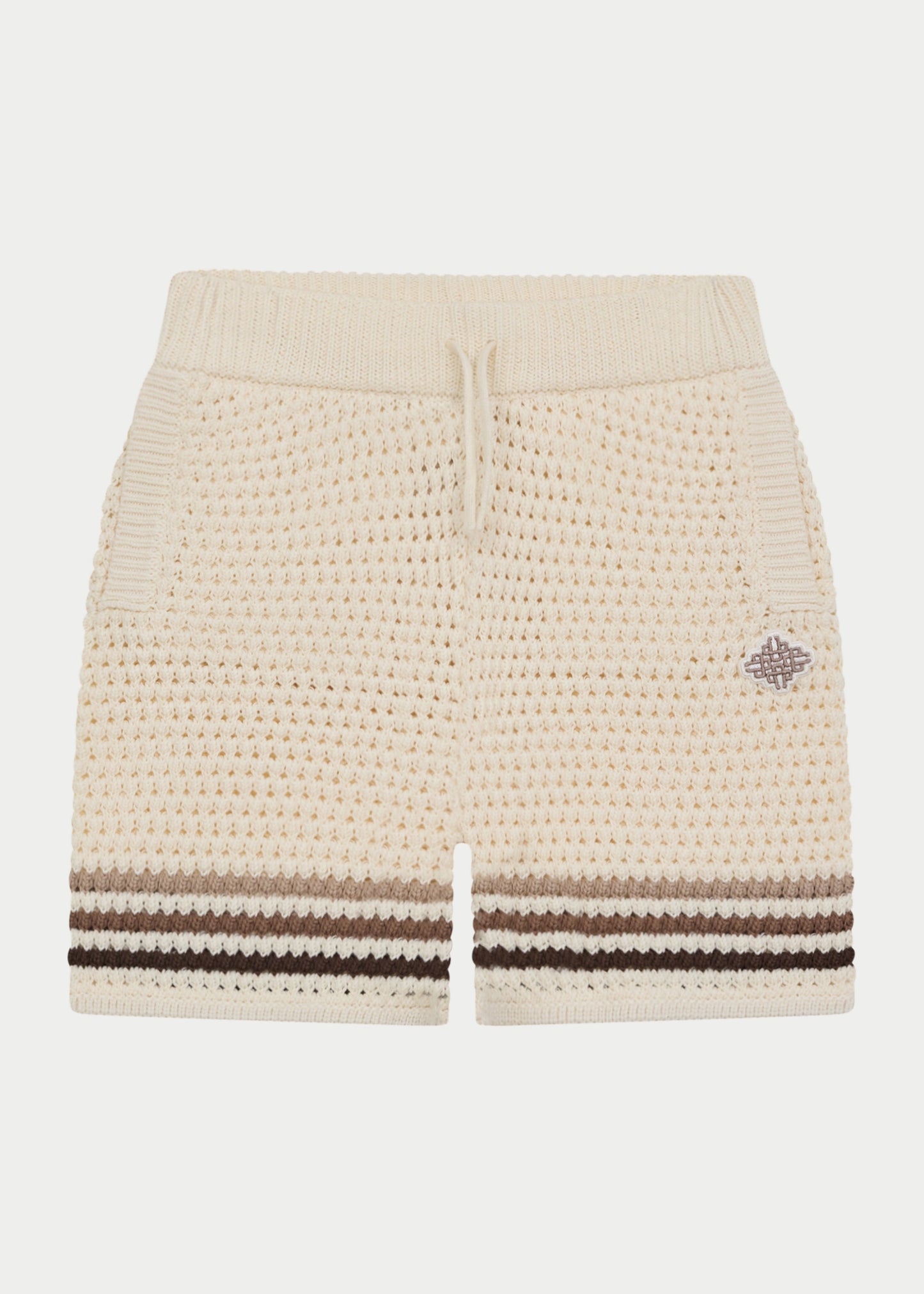 Junior Stripe Crochet Knit Shorts