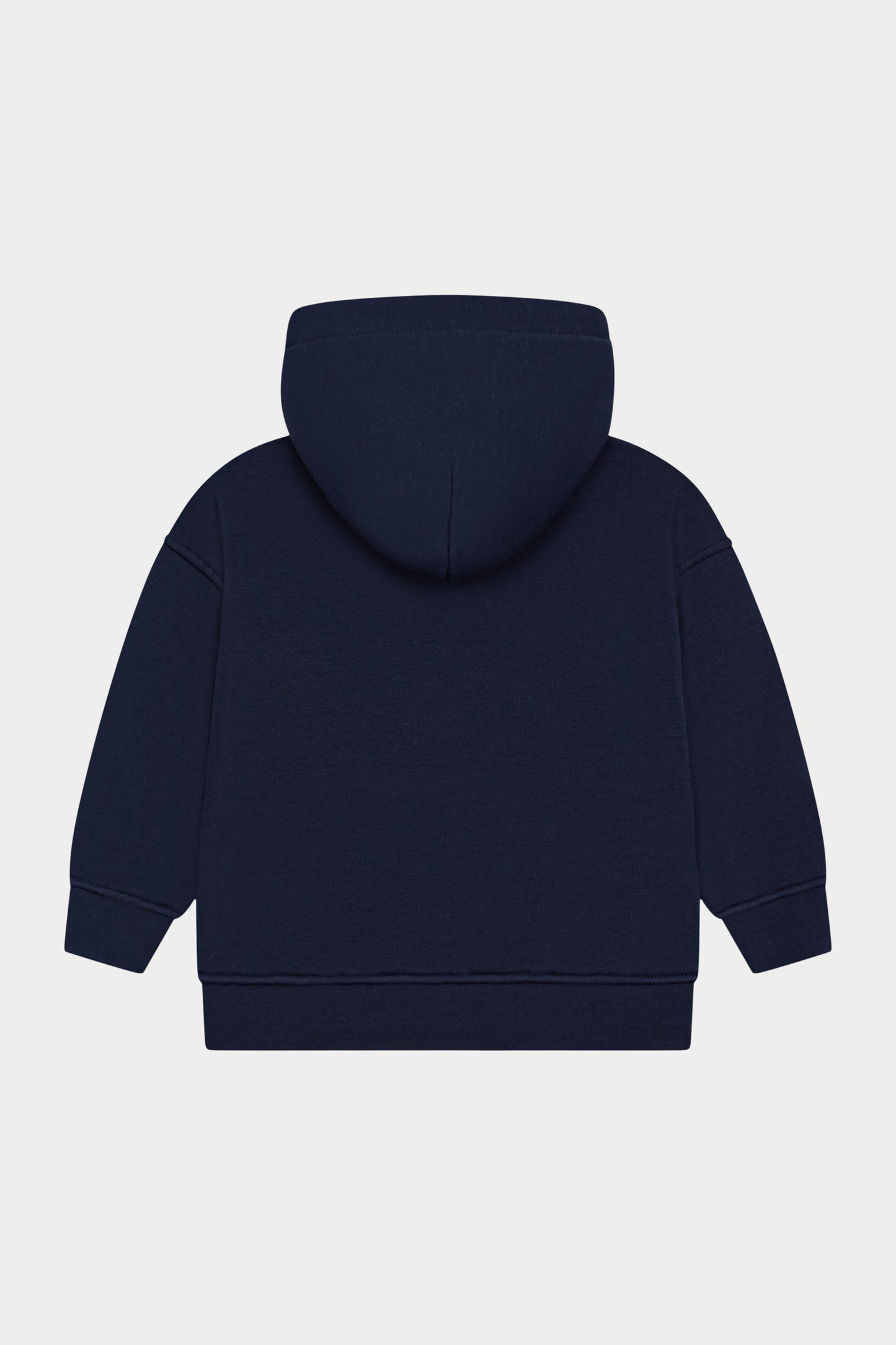 KIDS MONOGRAM EMBLEM APPLIQUE HOODIE - NAVY