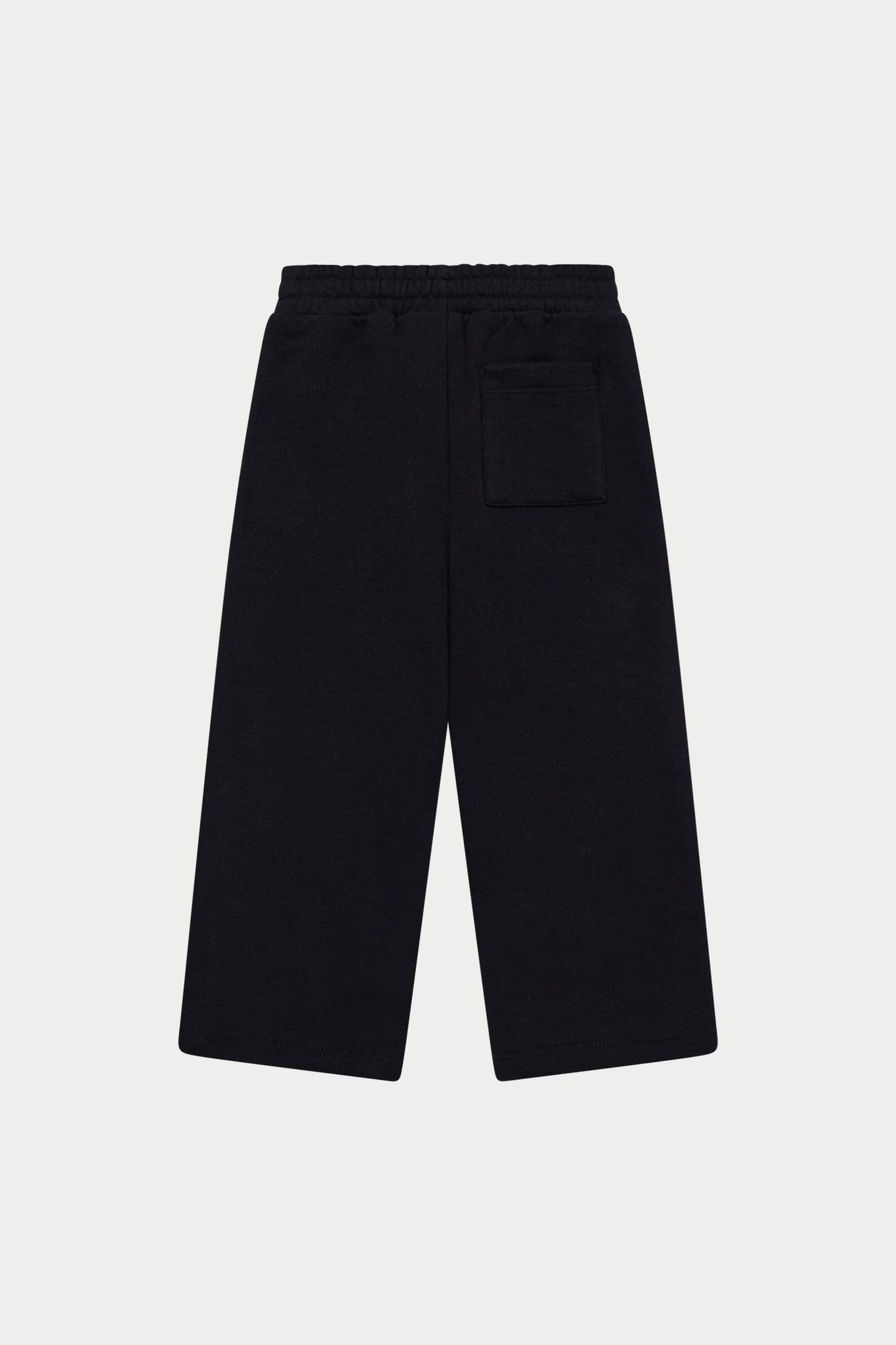 KIDS MONOGRAM EMBLEM APPLIQUE JOGGERS - BLACK