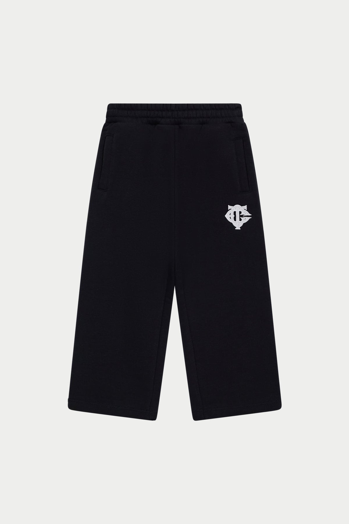 JUNIOR EMBLEM APPLIQUE JOGGERS - BLACK