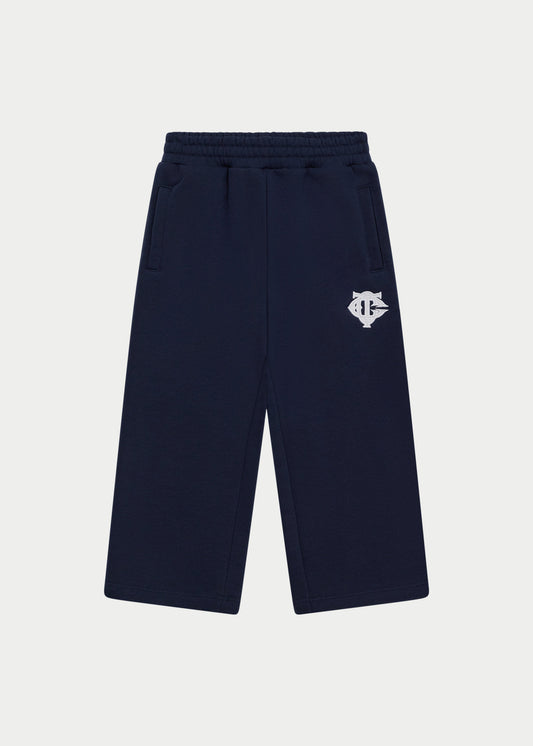 Junior Emblem Applique Joggers in Blue