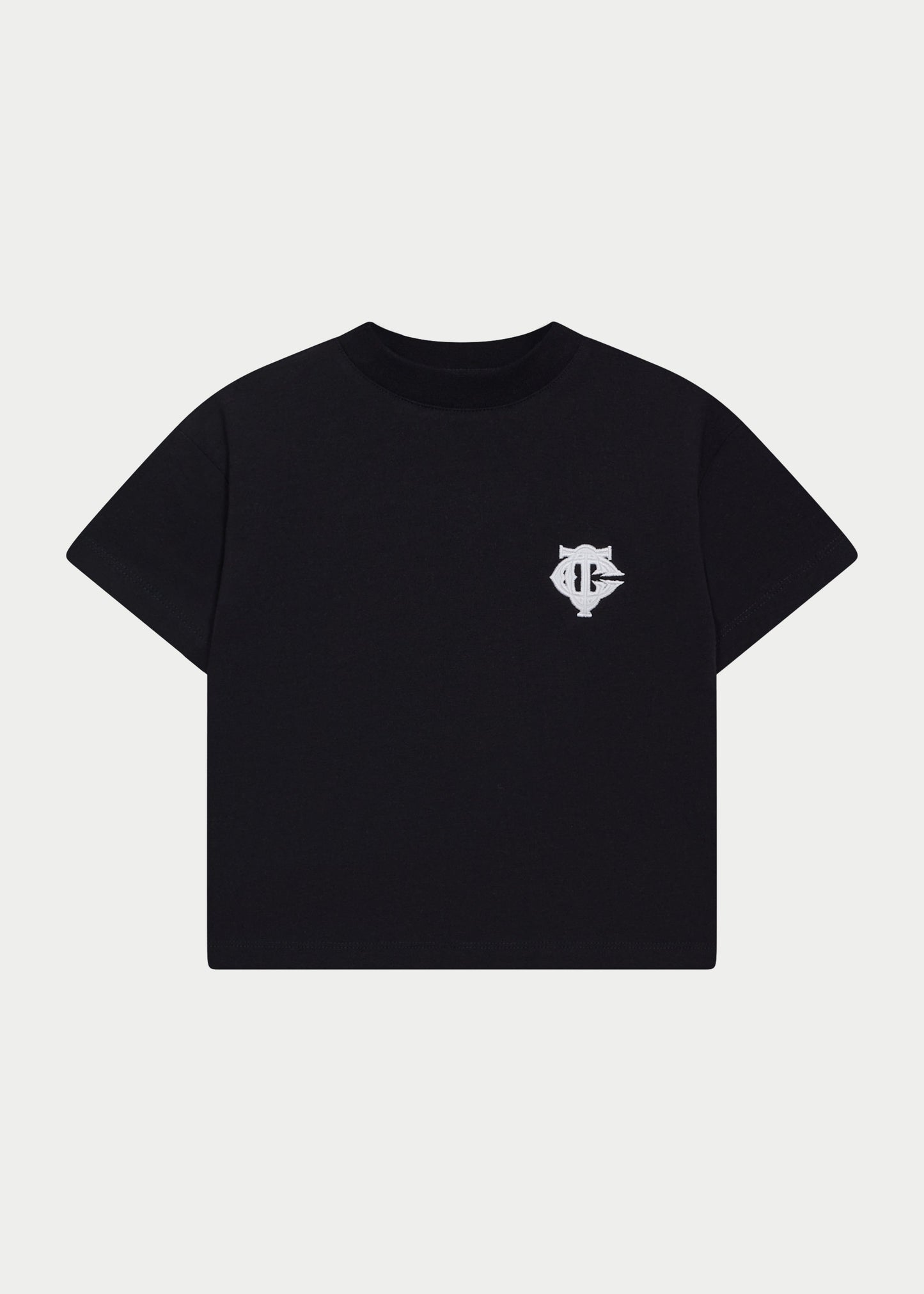 Junior Monogram Emblem Applique T Shirt in Black