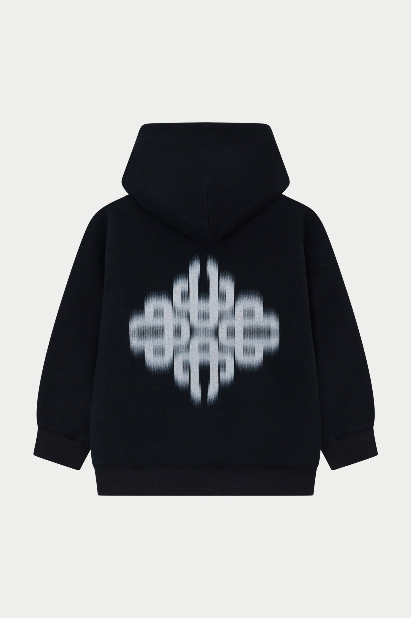 KIDS MOTION BLURRED HOODIE - BLACK