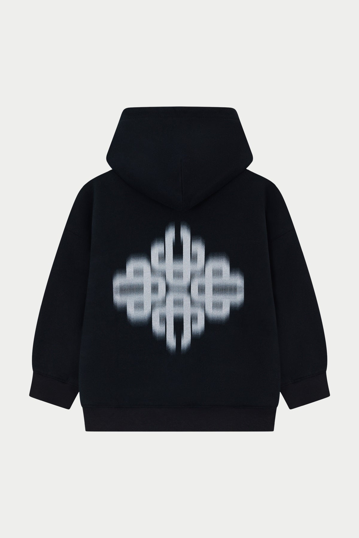KIDS MOTION BLURRED HOODIE - BLACK
