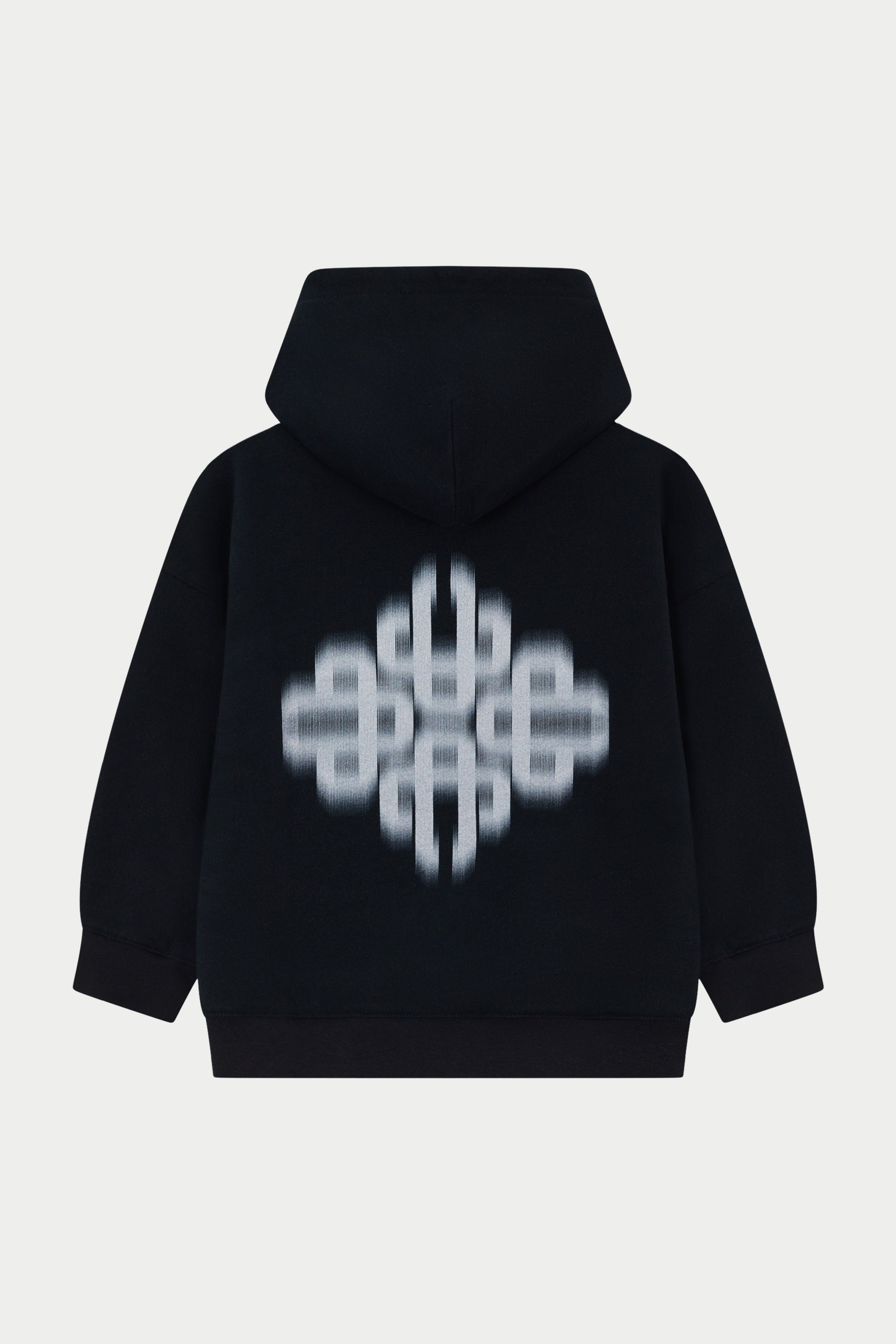 JUNIOR MOTION BLURRED HOODIE - BLACK