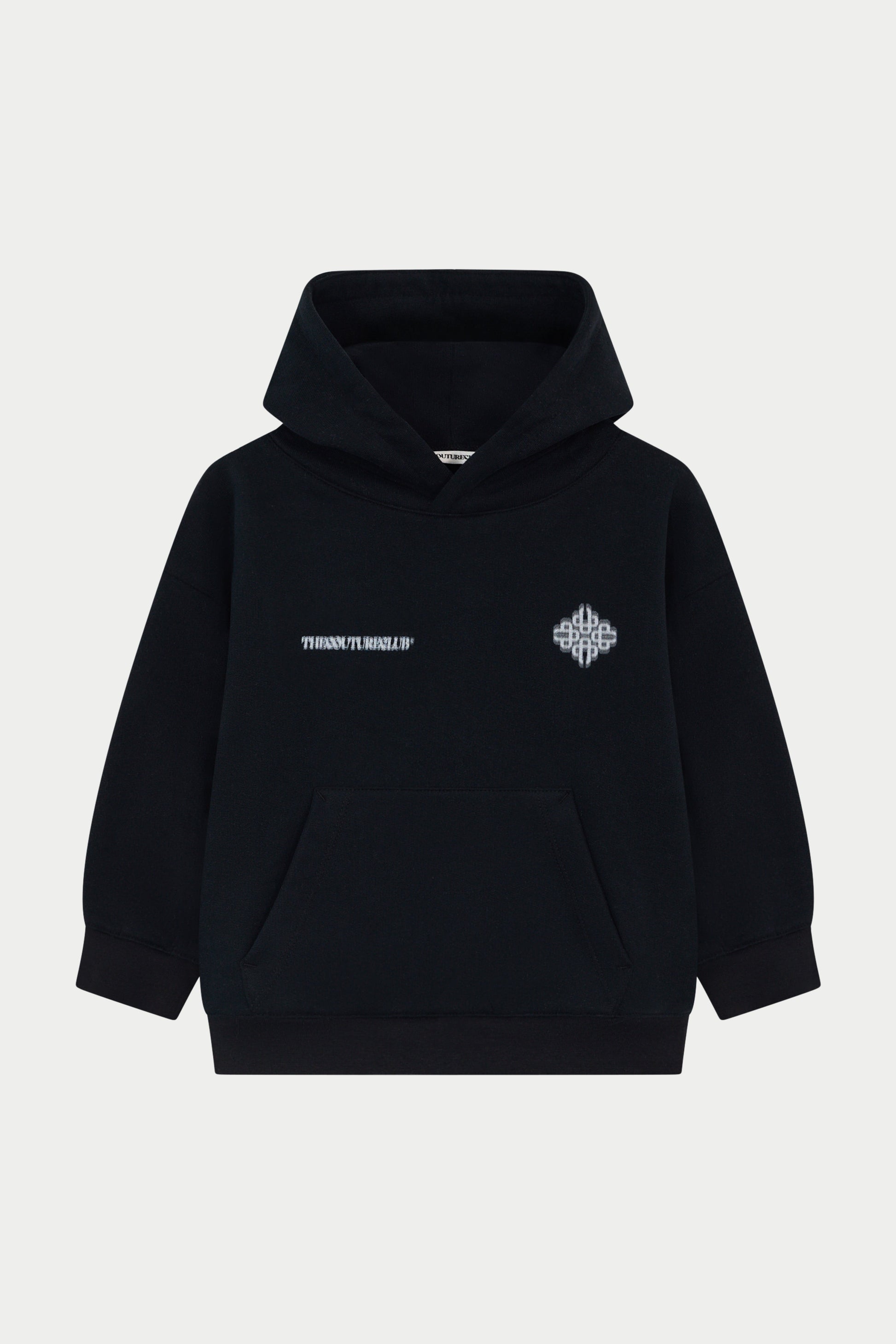 JUNIOR MOTION BLURRED HOODIE - BLACK