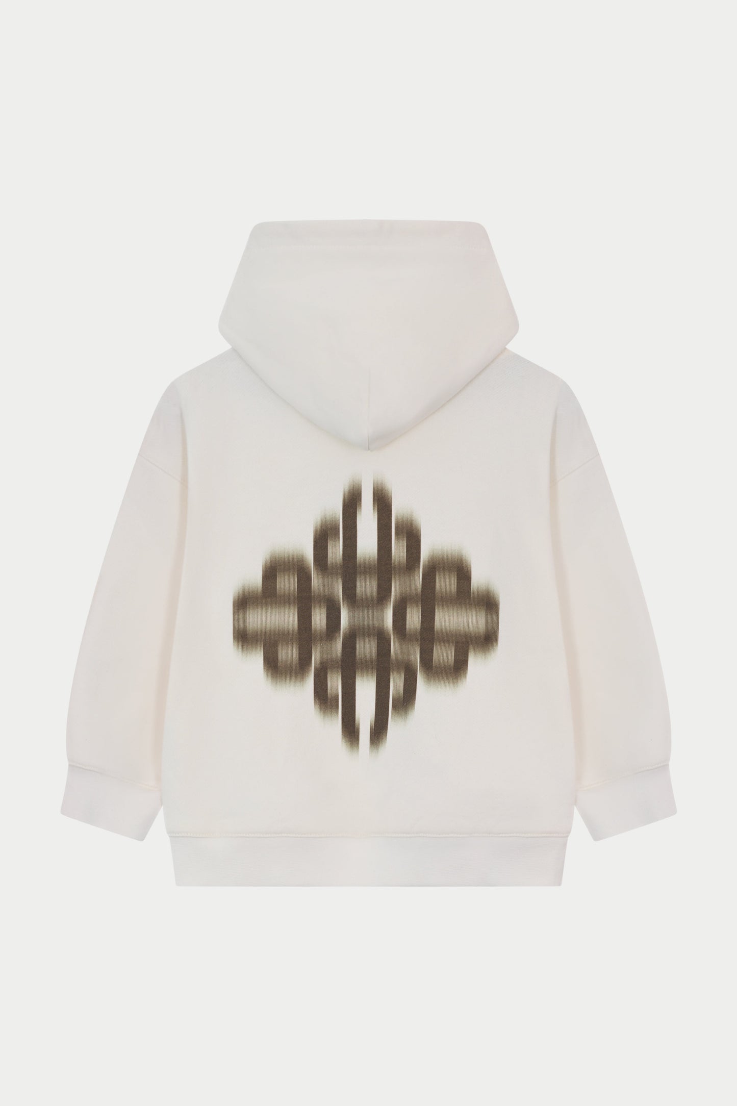 KIDS MOTION BLURRED HOODIE - OFF WHITE