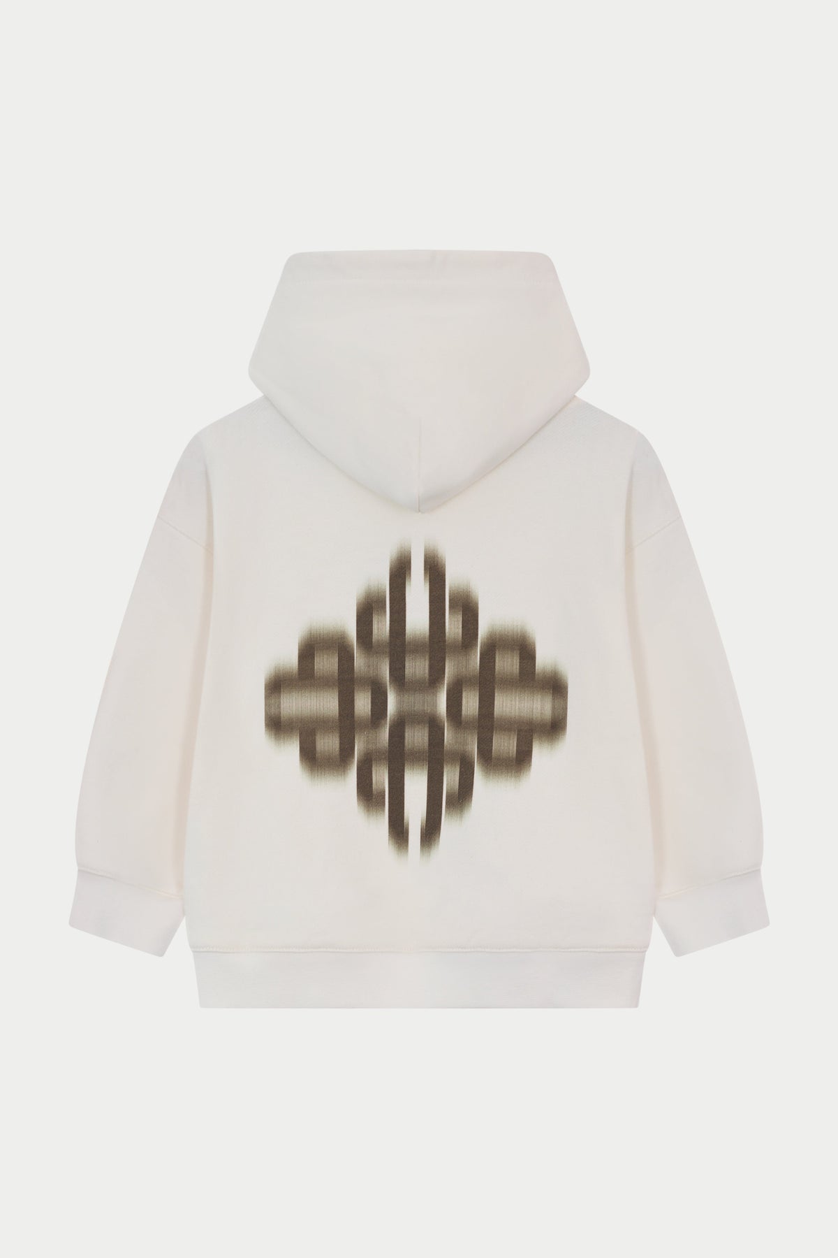 JUNIOR MOTION BLURRED HOODIE - OFF WHITE