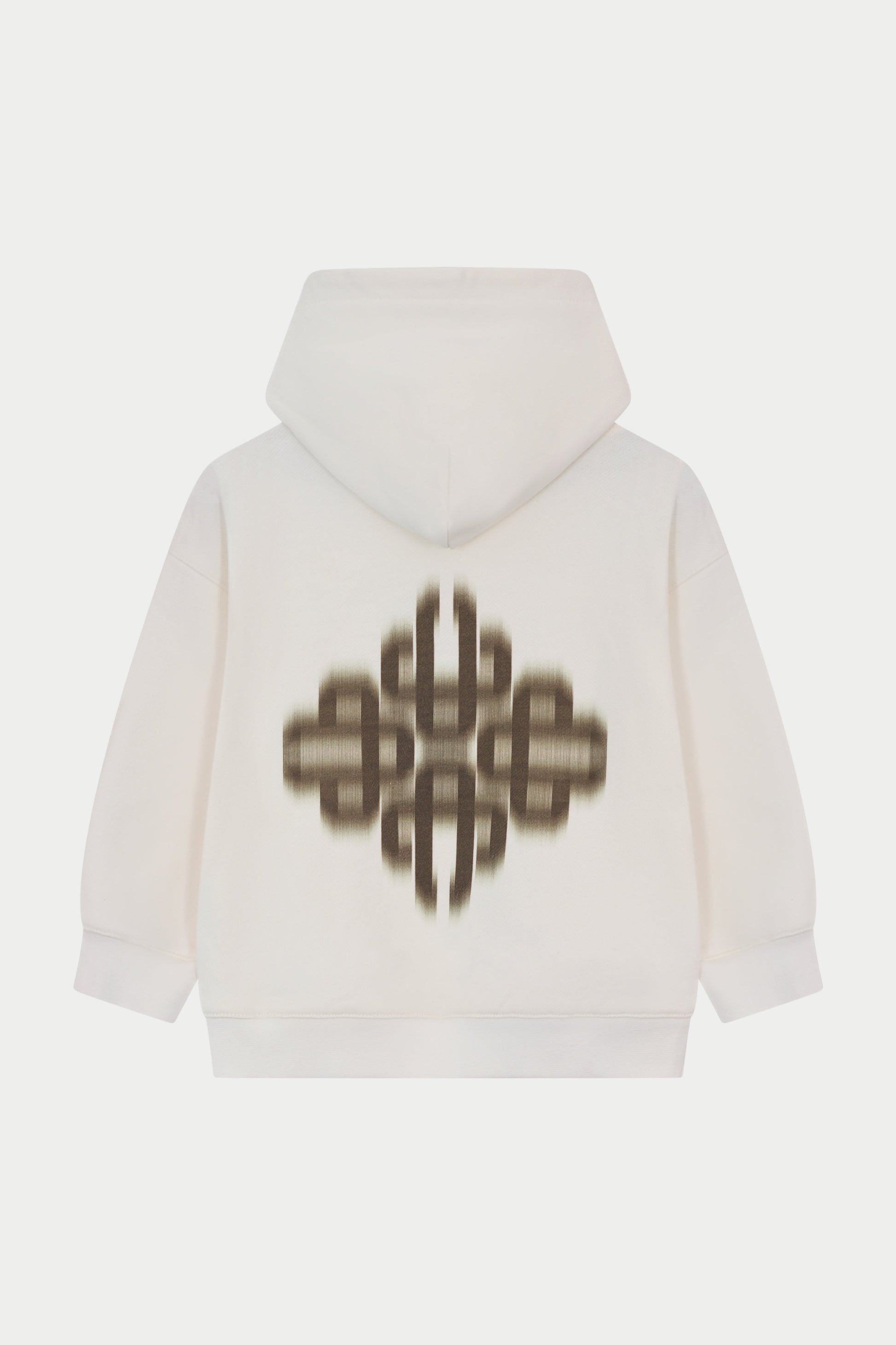 JUNIOR MOTION BLURRED HOODIE - OFF WHITE