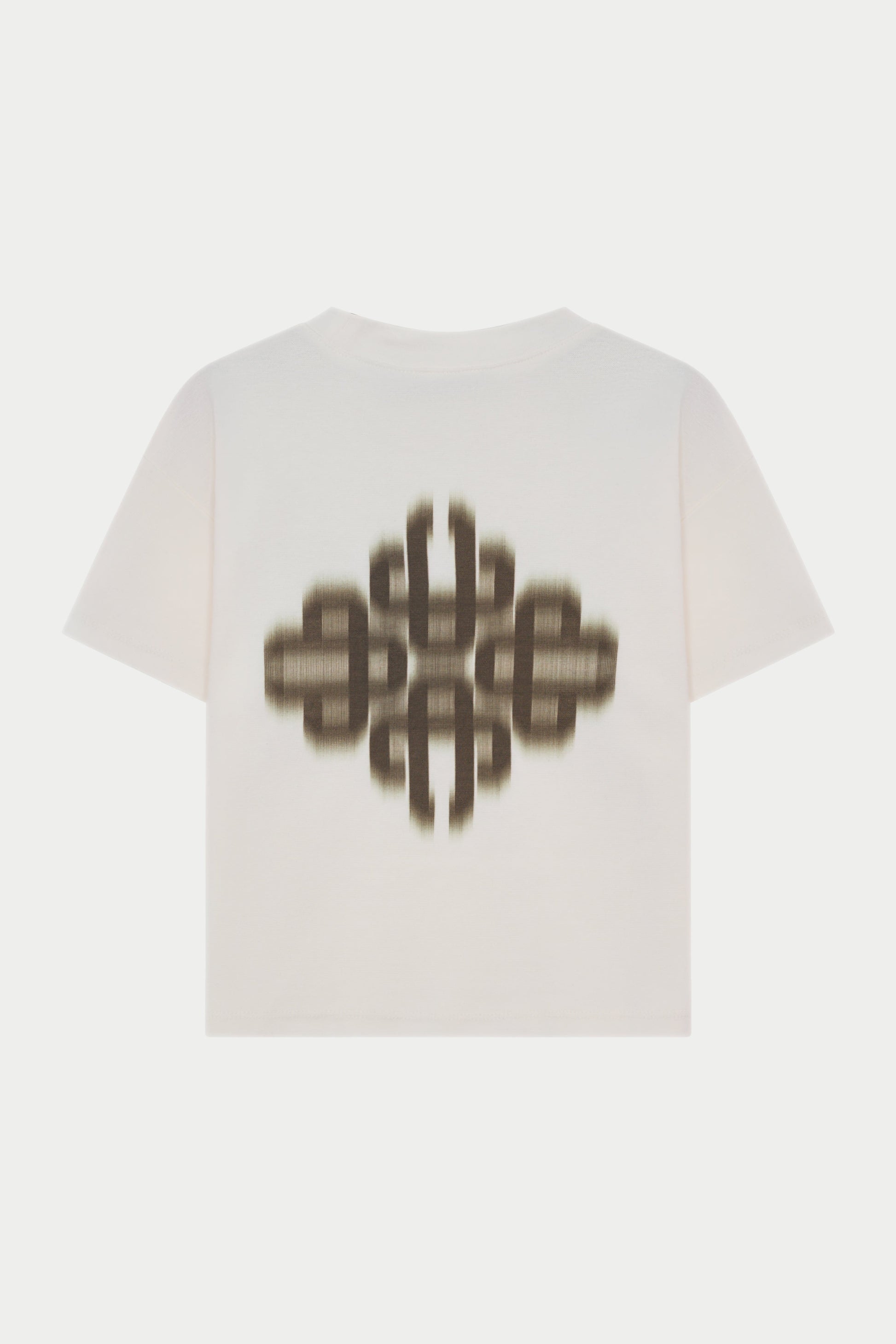 JUNIOR MOTION BLURRED T-SHIRT - OFF WHITE