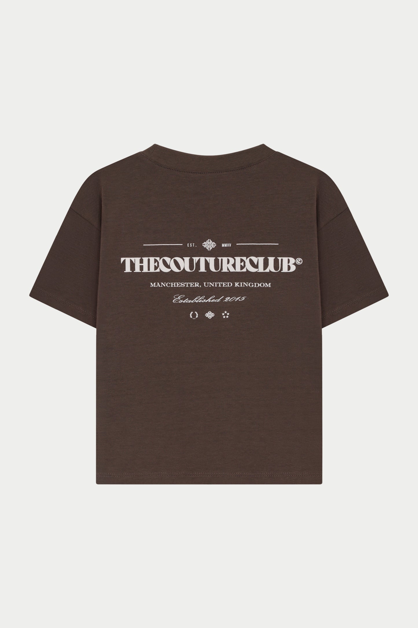 KIDS COPYRIGHT MULTI GRAPHIC T-SHIRT - BROWN