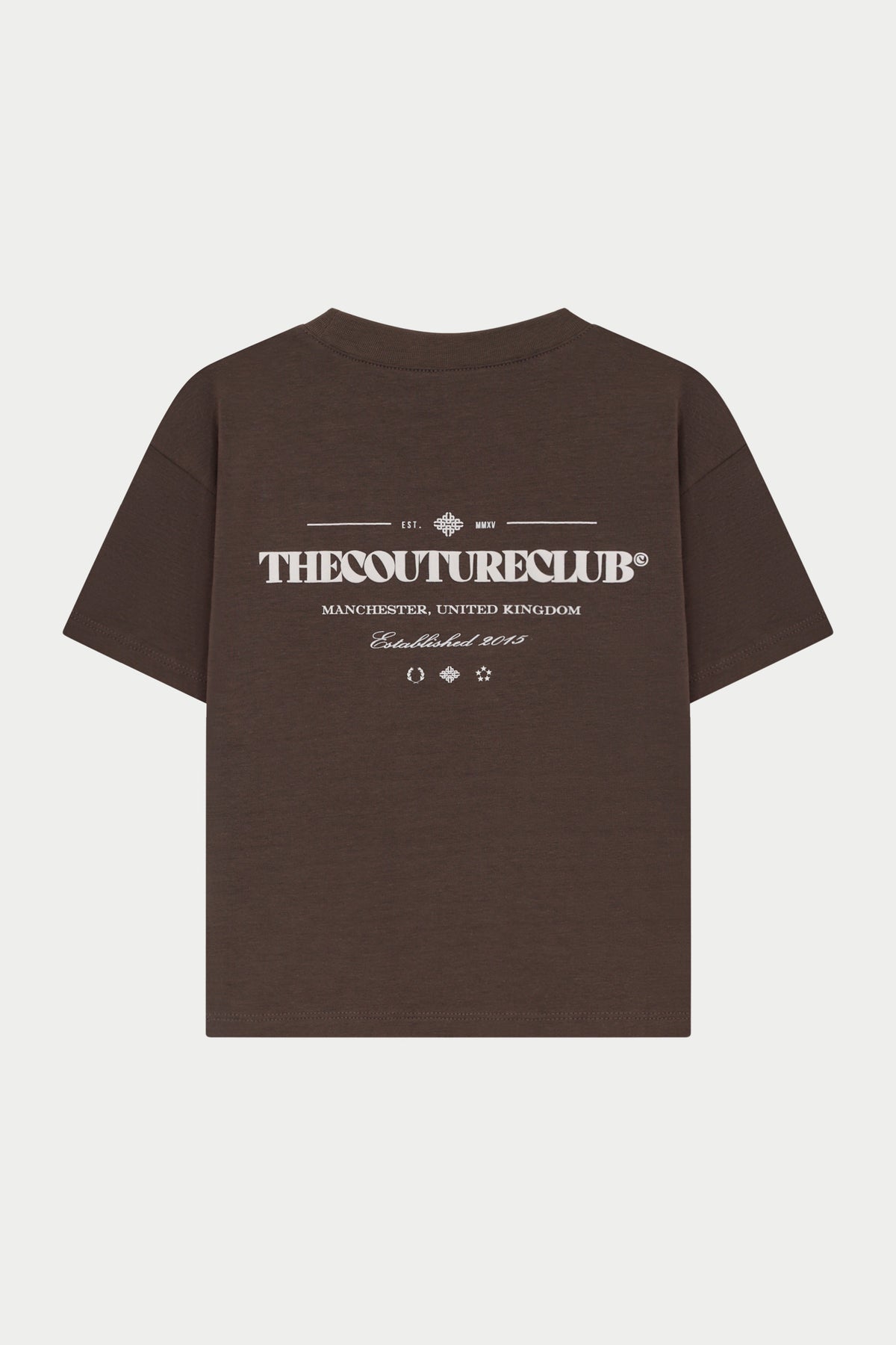 JUNIOR COPYRIGHT MULTI GRAPHIC T-SHIRT - BROWN