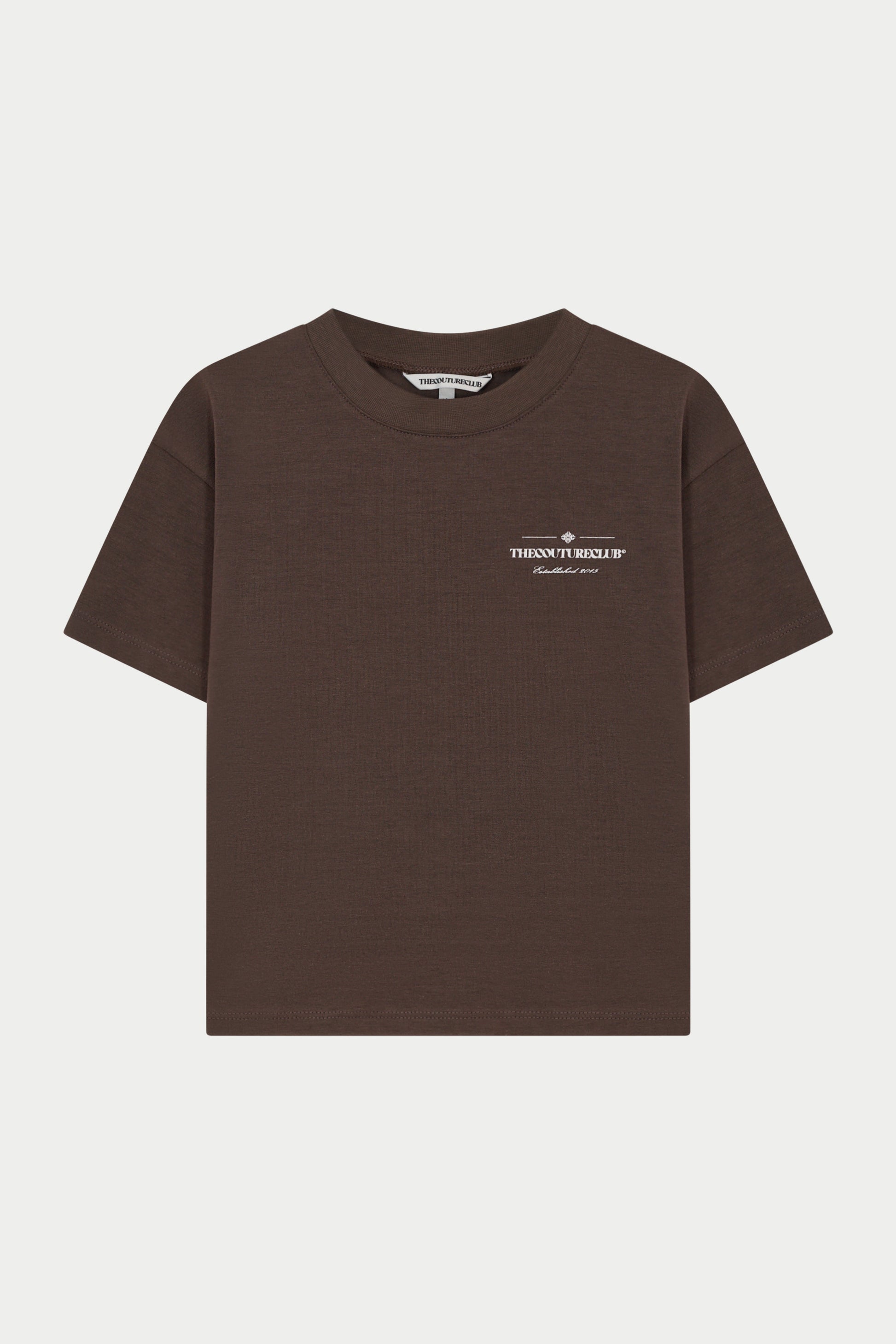 JUNIOR COPYRIGHT MULTI GRAPHIC T-SHIRT - BROWN