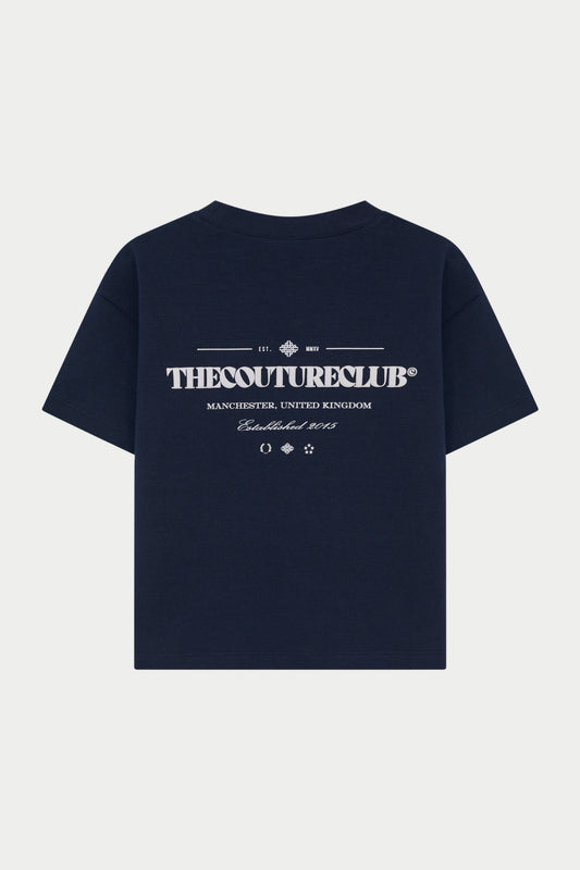 JUNIOR COPYRIGHT MULTI GRAPHIC T-SHIRT - NAVY