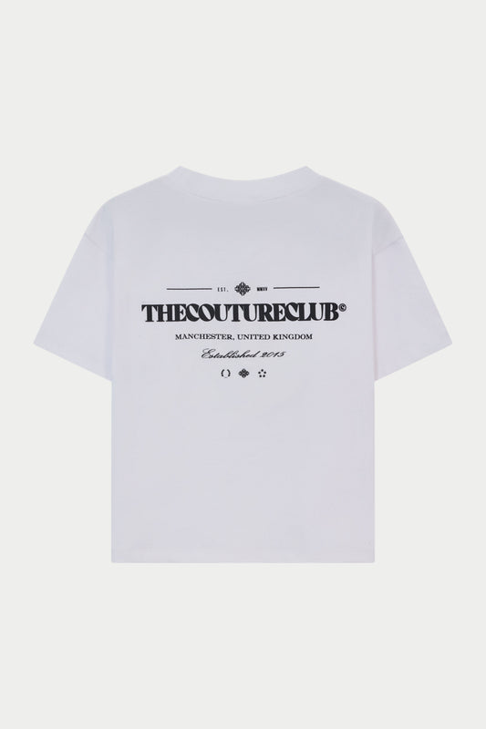 KIDS COPYRIGHT MULTI GRAPHIC T-SHIRT - WHITE