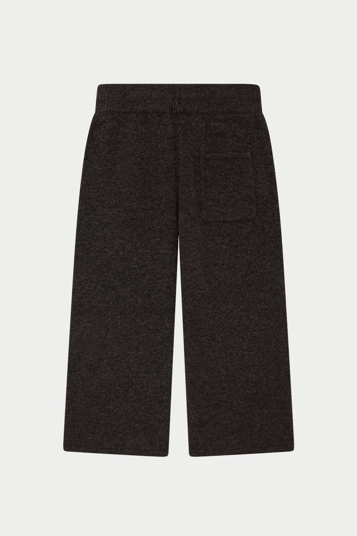 KIDS EMBLEM FLUFFY KNIT JOGGERS - BROWN