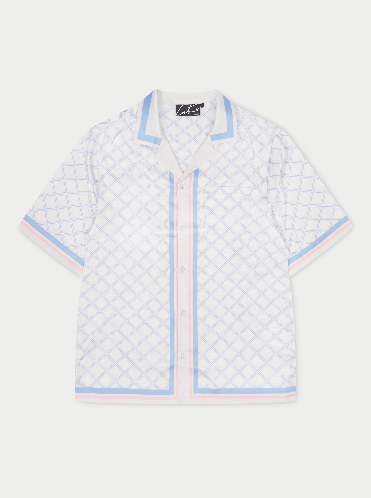EMBLEM PRINT SHIRT - BLUE