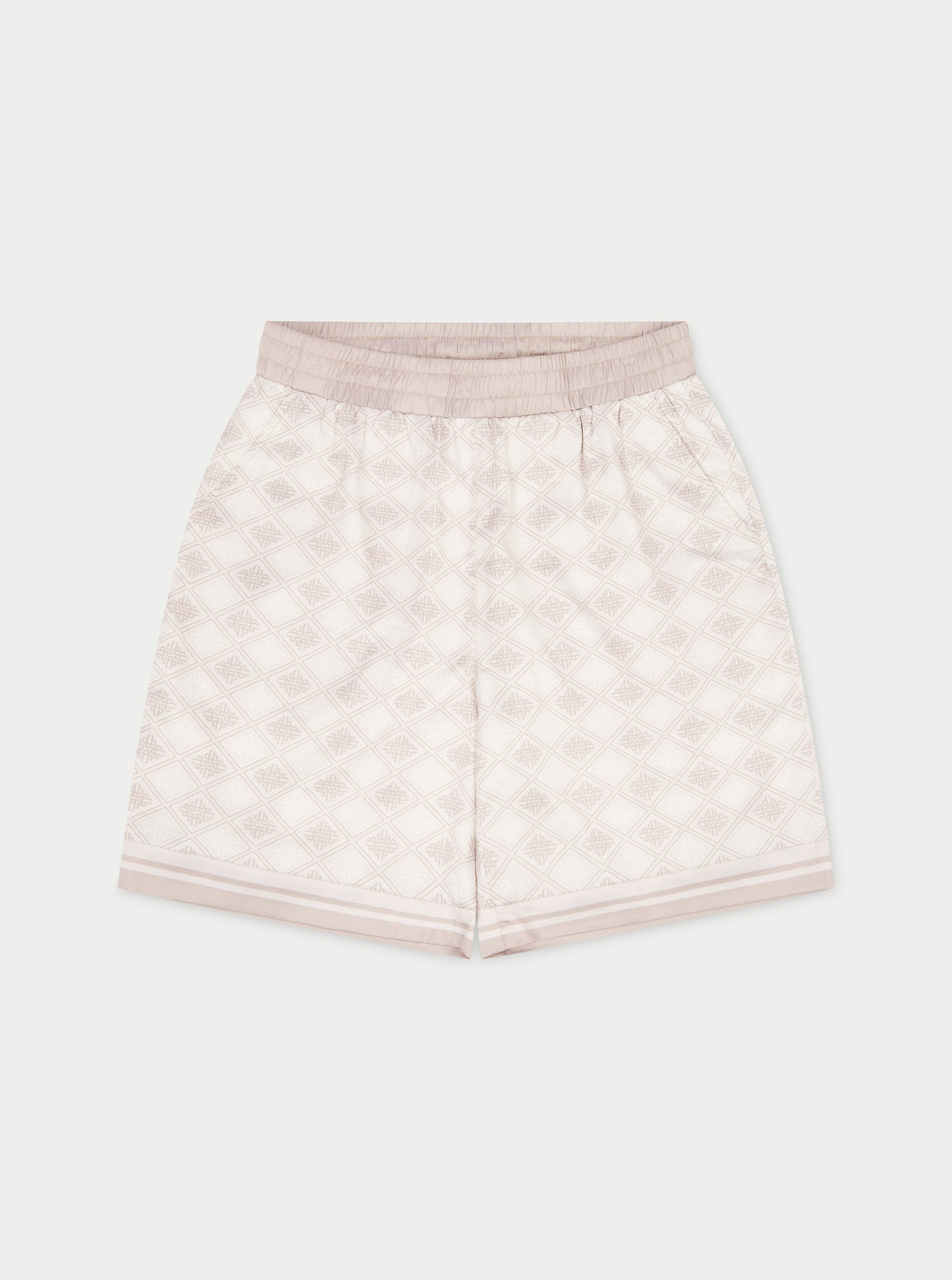 EMBLEM PRINT SHORTS - BEIGE