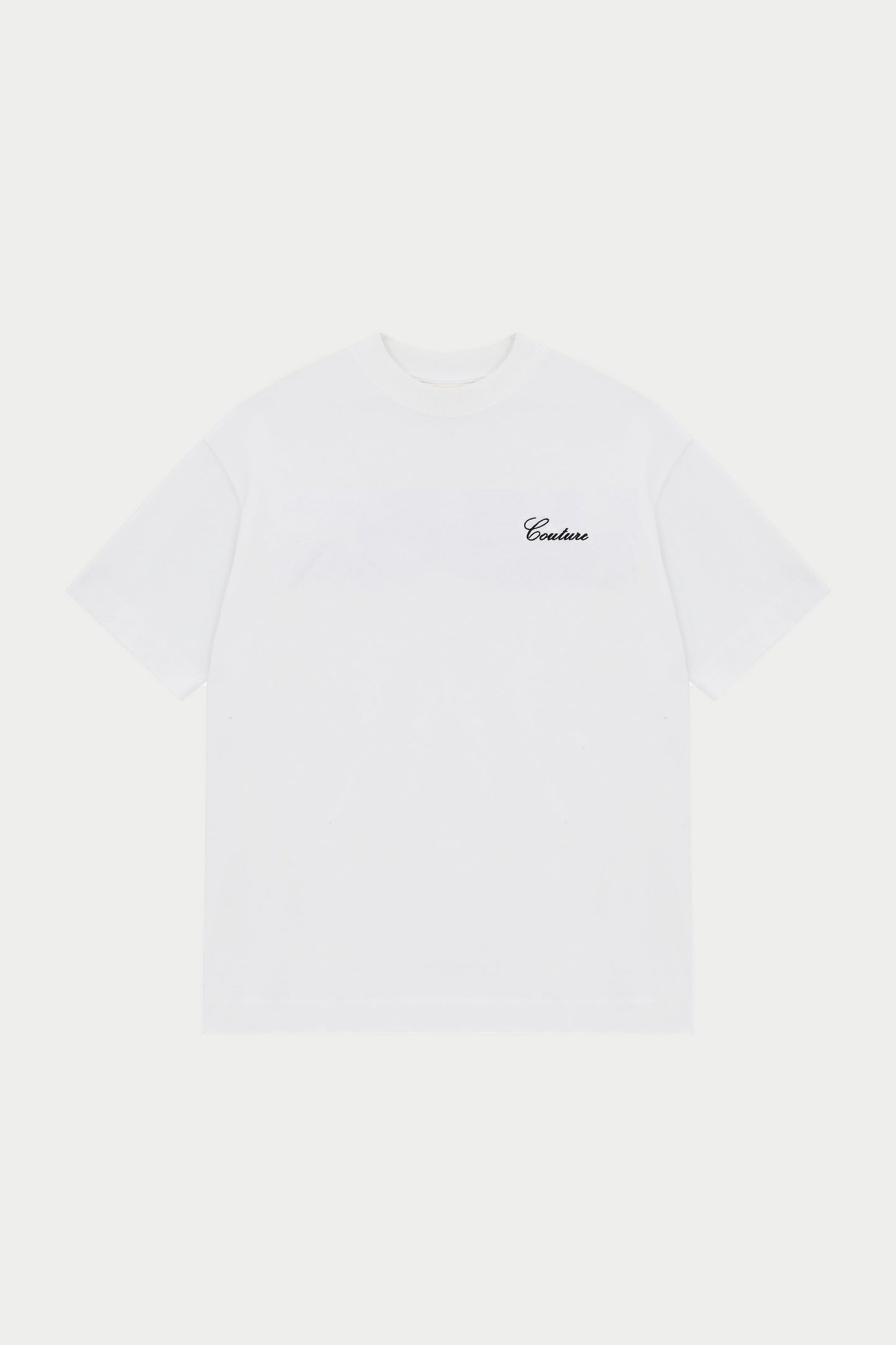 SCRIPT EMBROIDERED T-SHIRT - WHITE