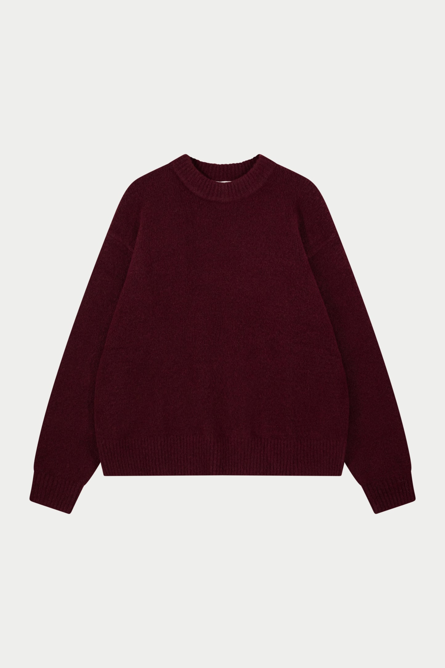 COPYRIGHT BRUSHED KNIT JUMPER - BURGUNDY