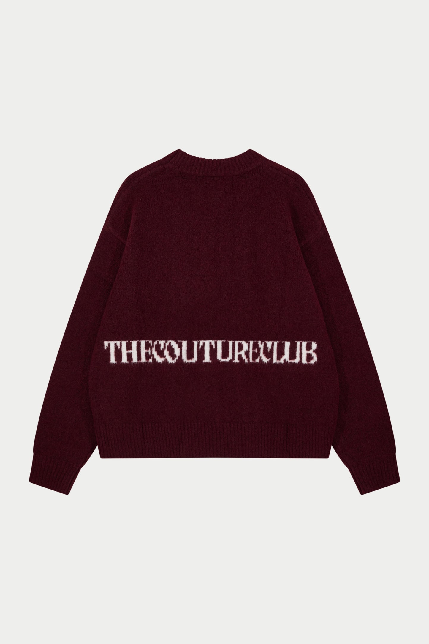 COPYRIGHT BRUSHED KNIT JUMPER - BURGUNDY