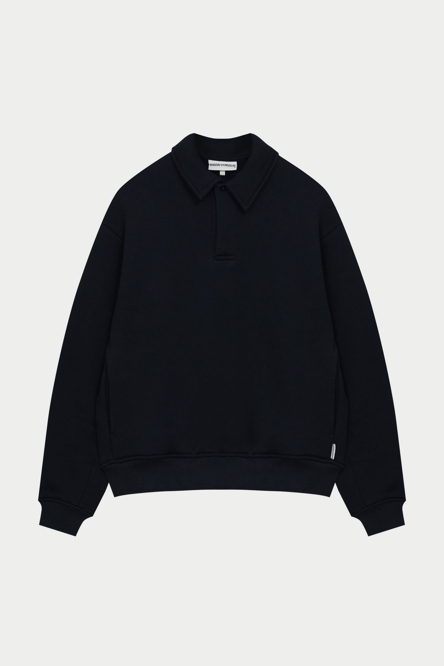 LAUNDERED CLASSICS POLO SWEATSHIRT - WASHED BLACK