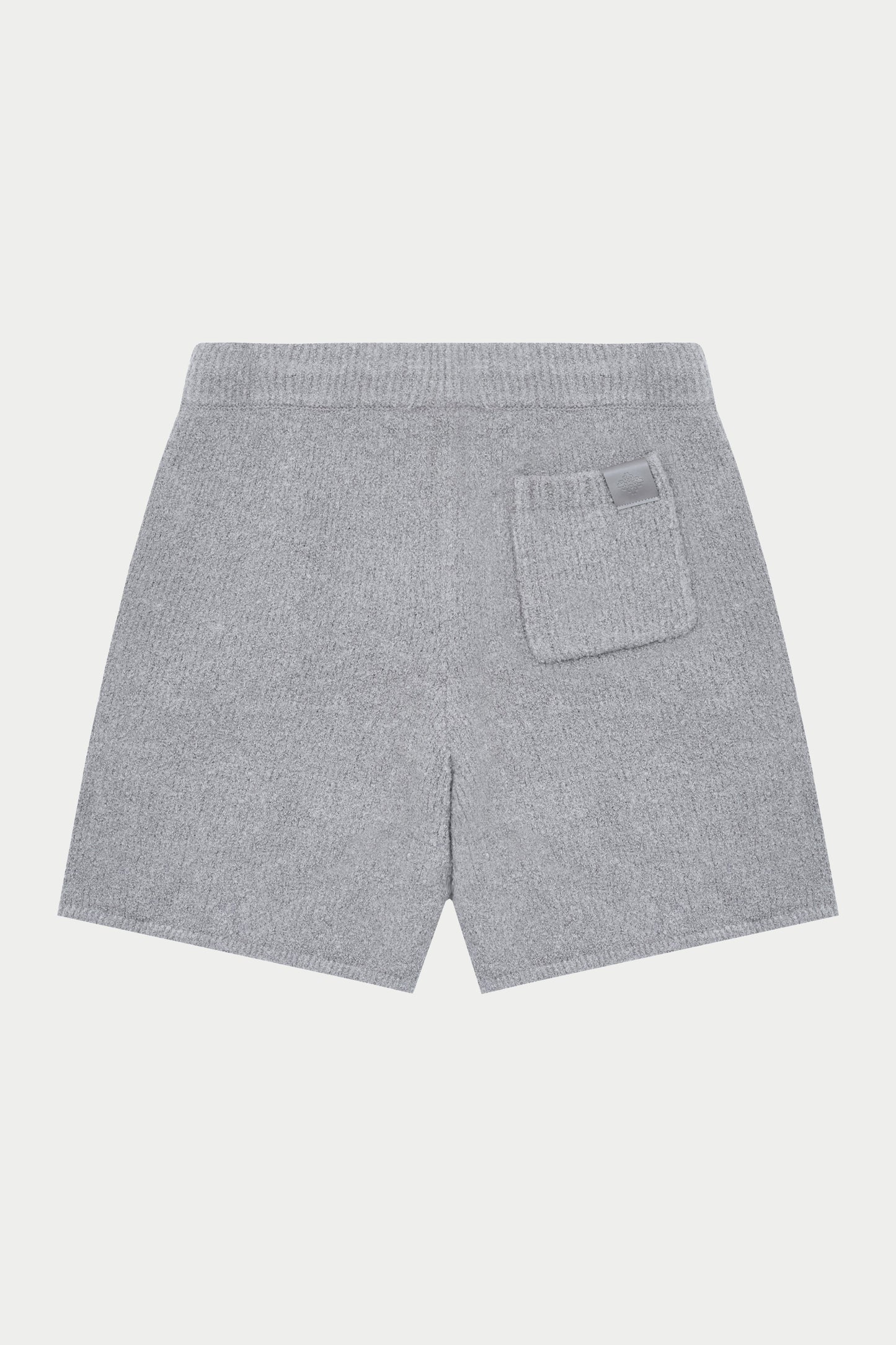 BOUCLE KNIT SHORTS - GREY MARL