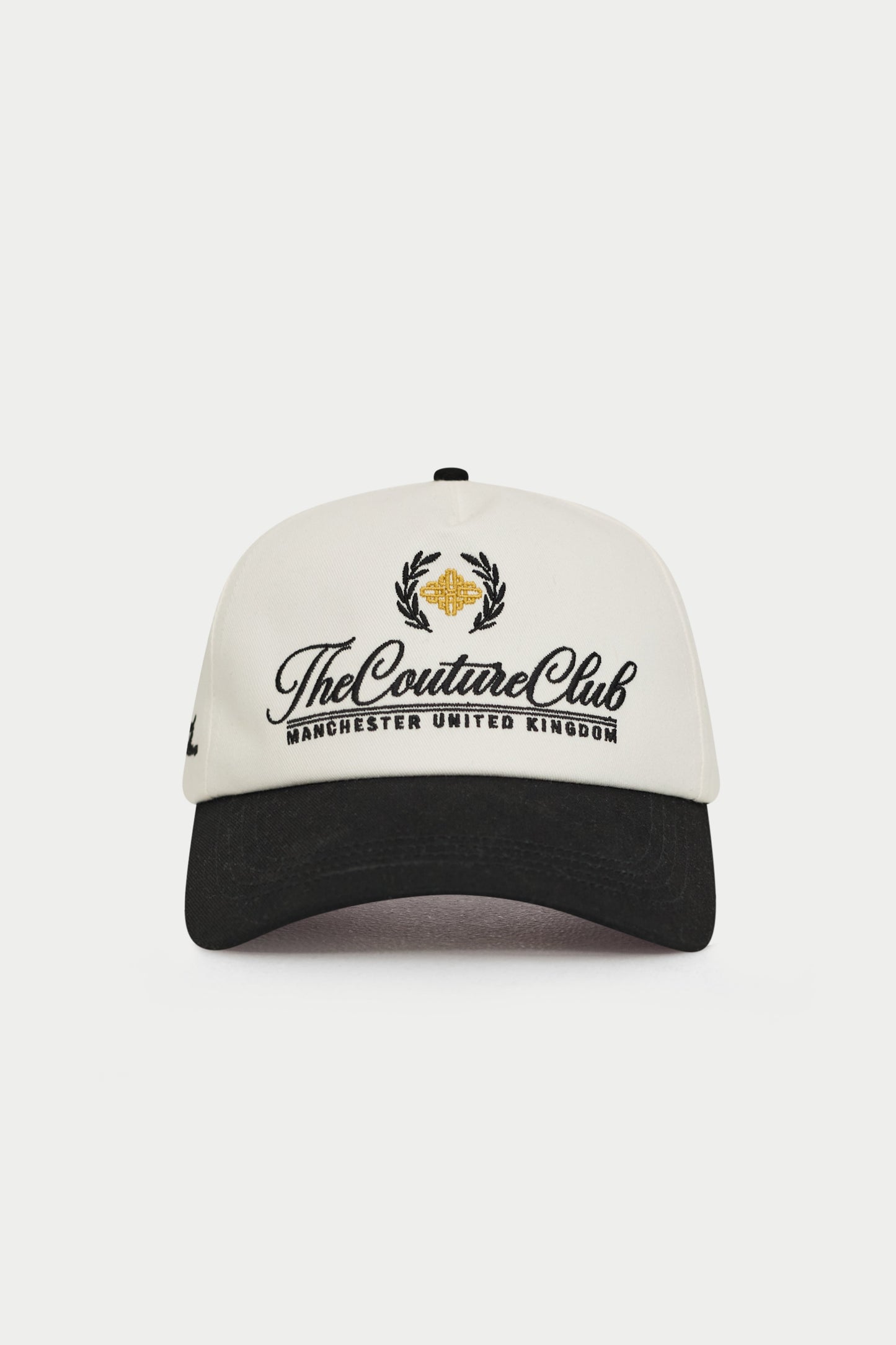 LAUREL EMBROIDERY CAP - BLACK