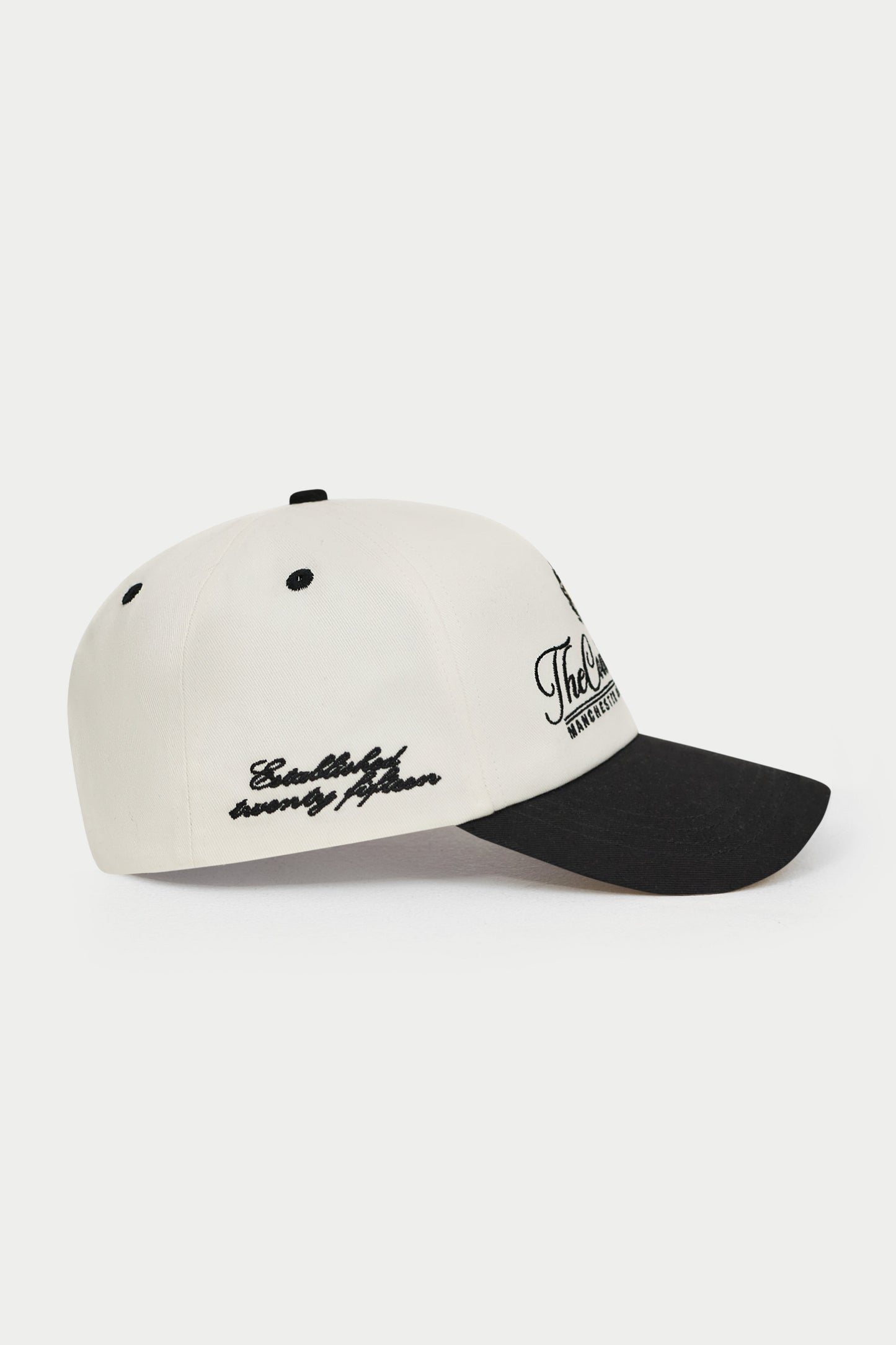 LAUREL EMBROIDERY CAP - BLACK
