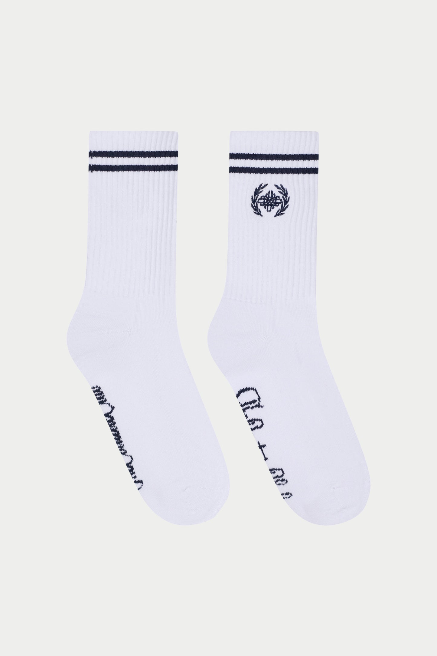 LAUREL EMBROIDERY SOCKS - WHITE