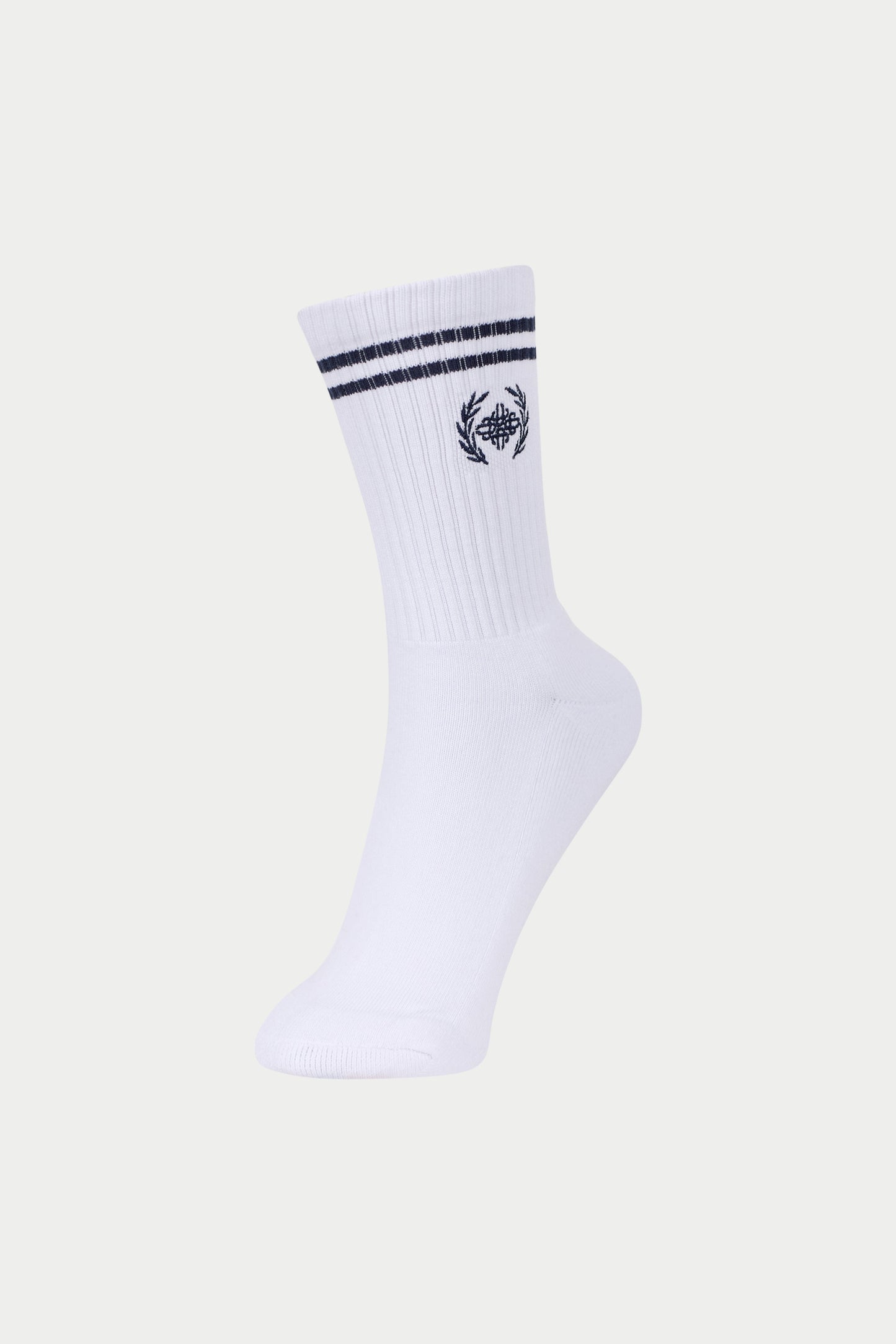 LAUREL EMBROIDERY SOCKS - WHITE