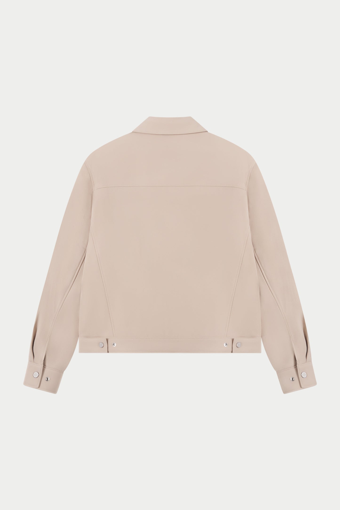 FAUX LEATHER POCKET TAILORED JACKET - STONE
