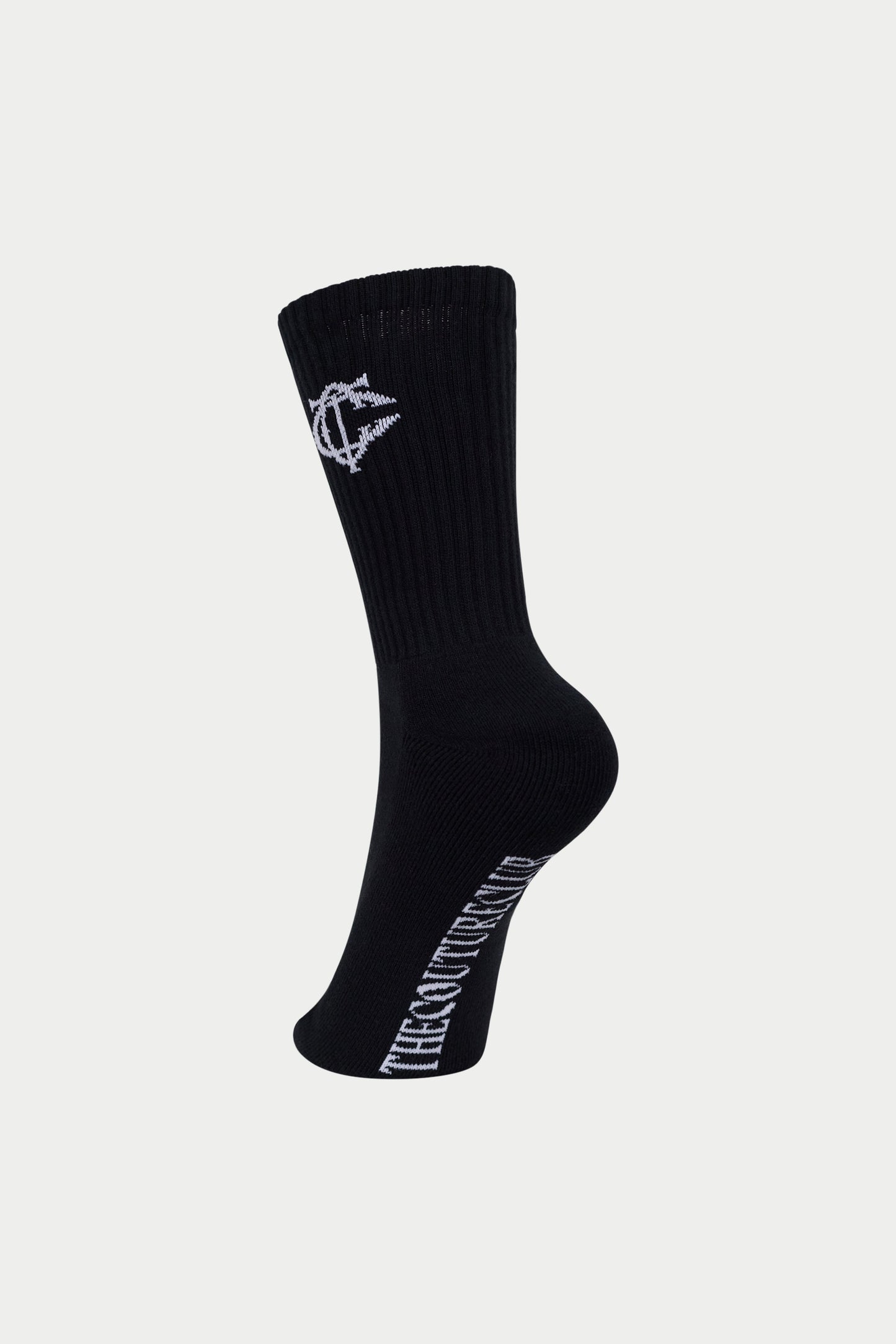 MONOGRAM EMBLEM SOCKS - BLACK