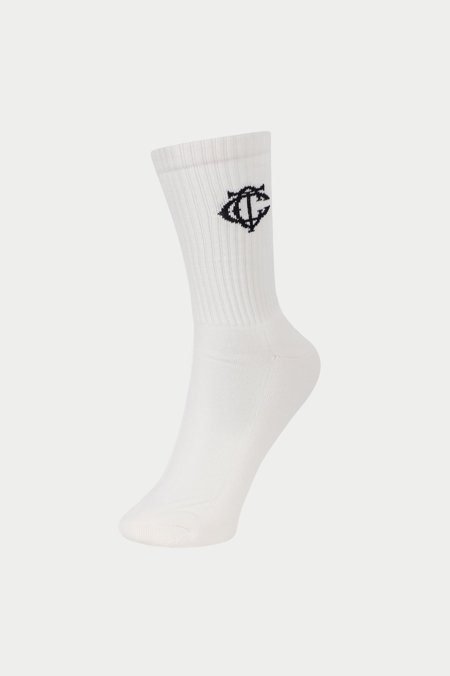 MONOGRAM EMBLEM SOCKS - OFF WHITE