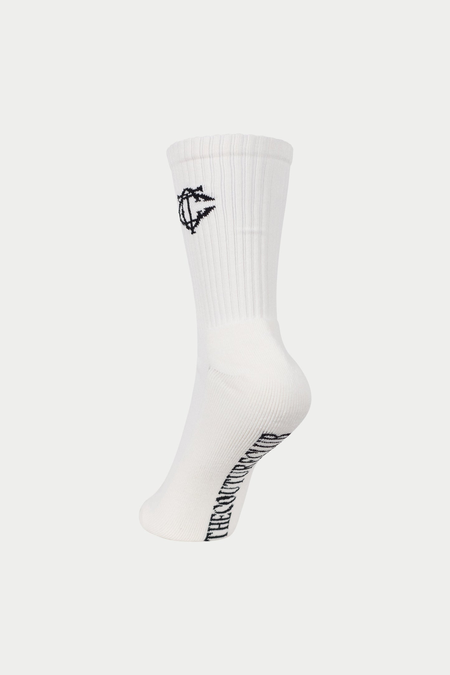 MONOGRAM EMBLEM SOCKS - OFF WHITE