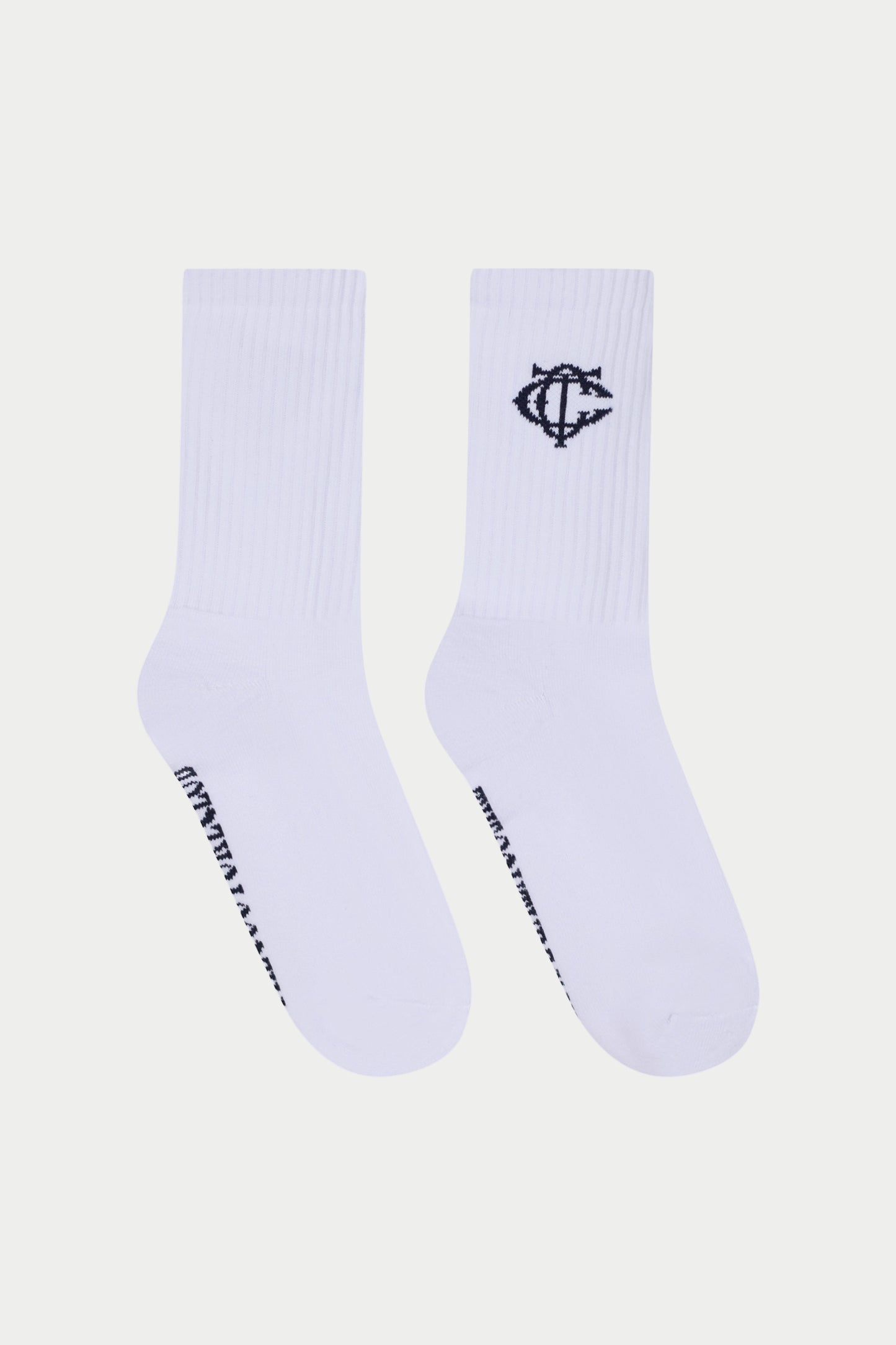 MONOGRAM EMBLEM SOCKS - WHITE