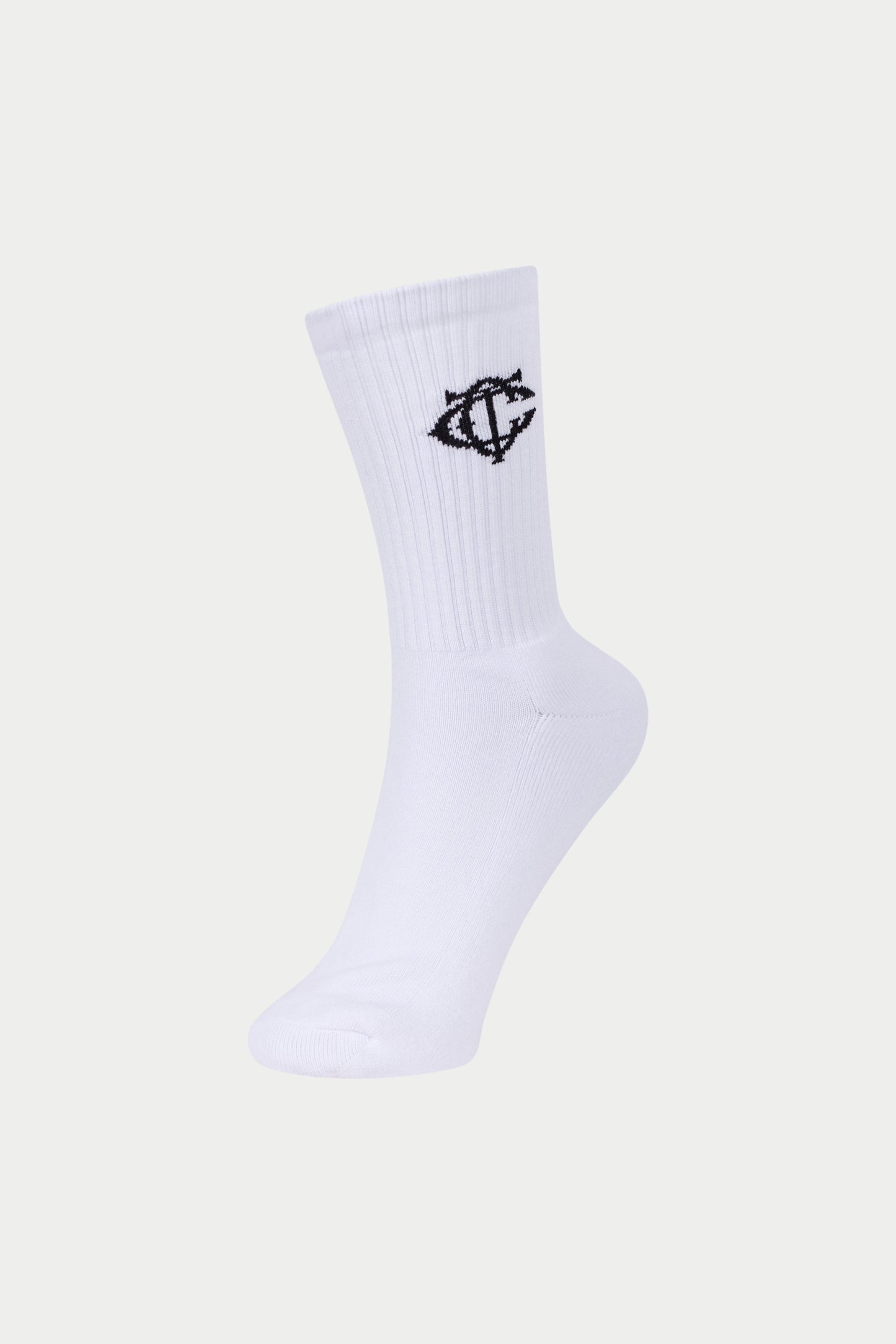 MONOGRAM EMBLEM SOCKS - WHITE