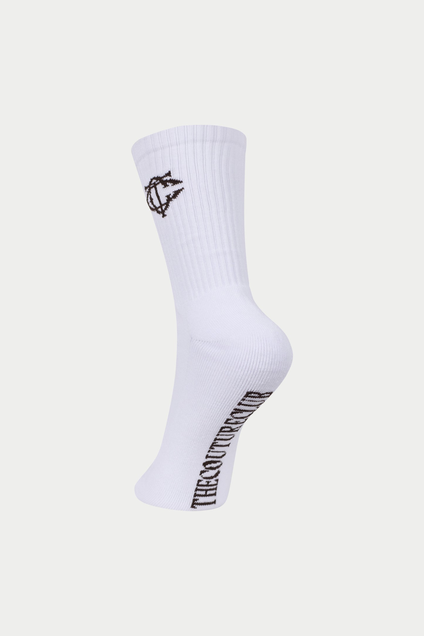 MONOGRAM EMBLEM SOCKS - BROWN