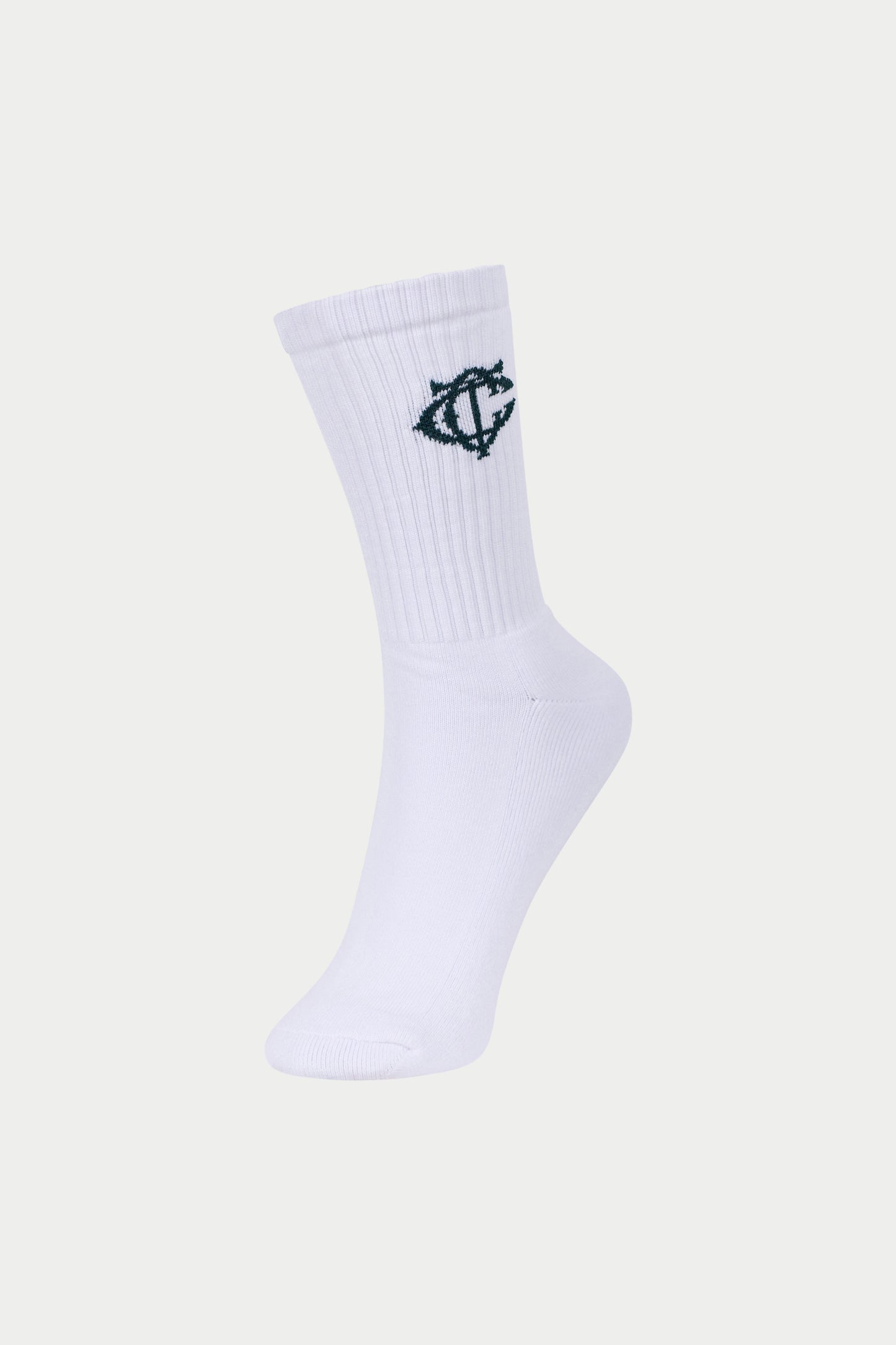 MONOGRAM EMBLEM SOCKS - FOREST GREEN