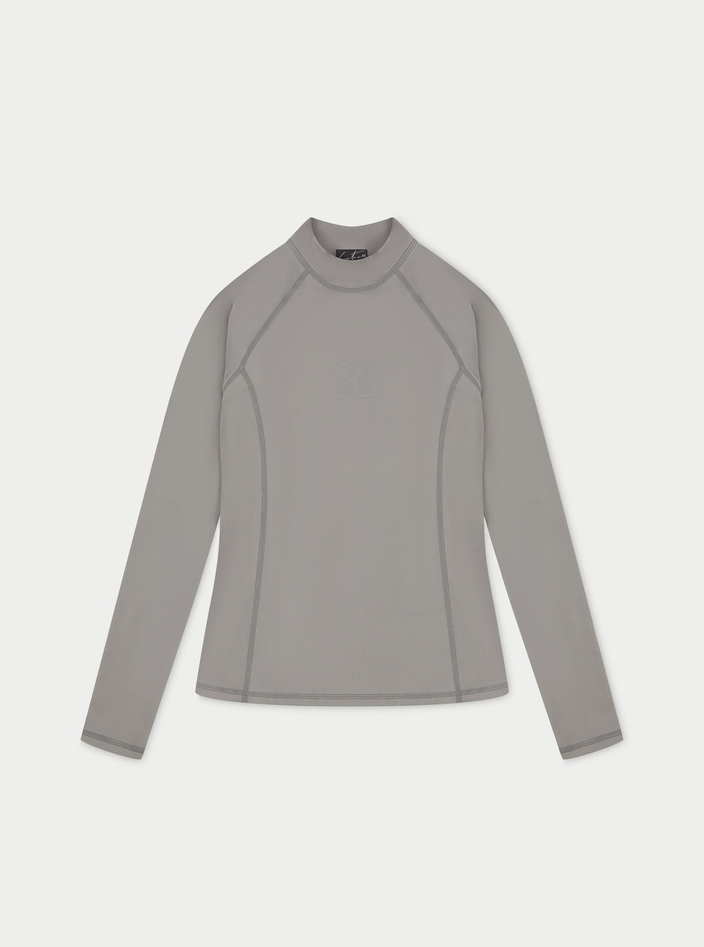 CTRE LONG SLEEVE MOCK NECK TOP - GREY