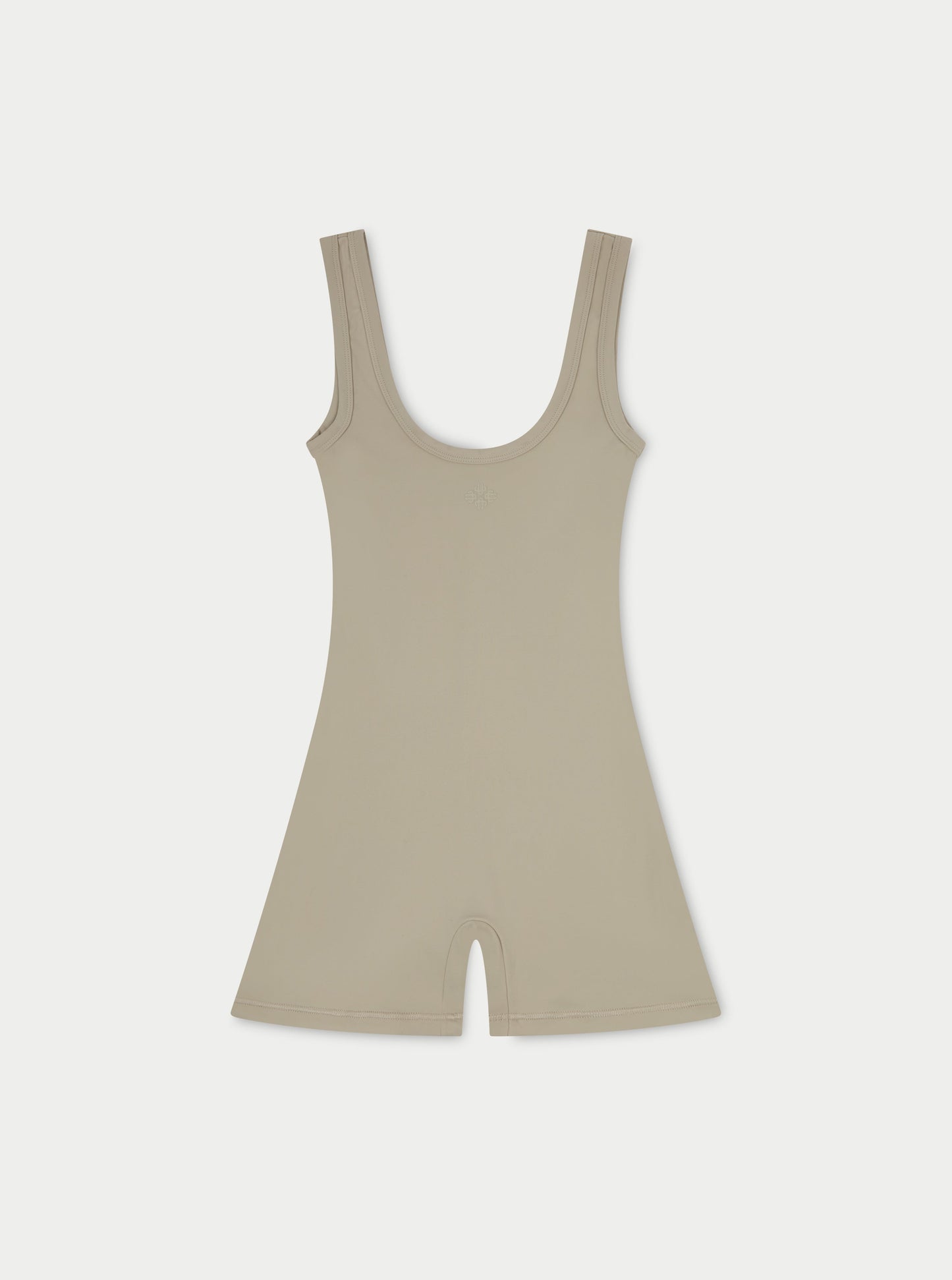 SCULPTING STRETCH EMBLEM UNITARD - BEIGE