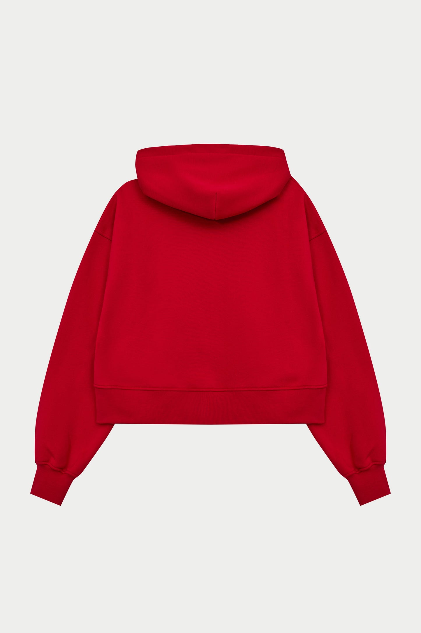 CTRE CROPPED ZIP THROUGH HOODIE - RED
