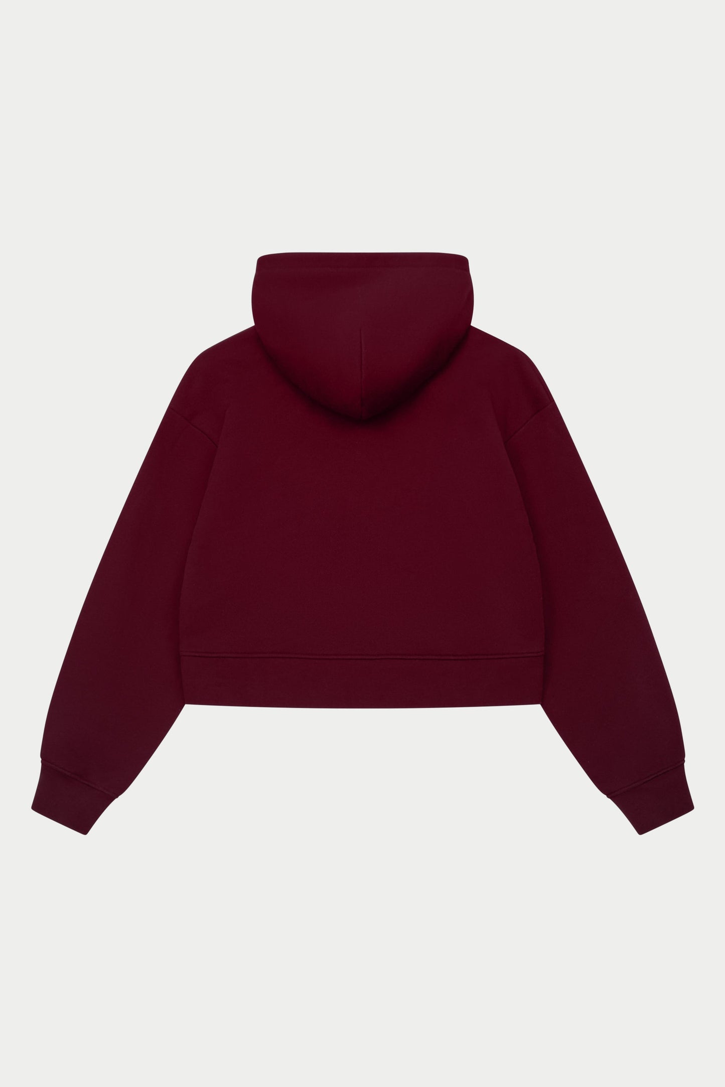 CTRE APPLIQUE ZIP THROUGH HOODIE - BURGUNDY