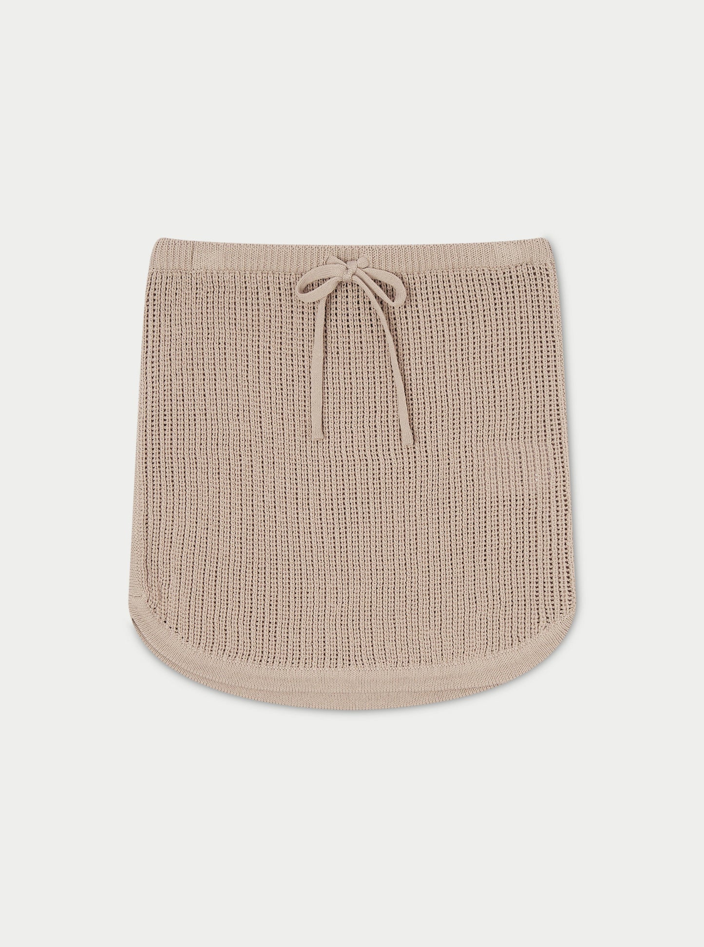 KNITTED SKIRT - BEIGE